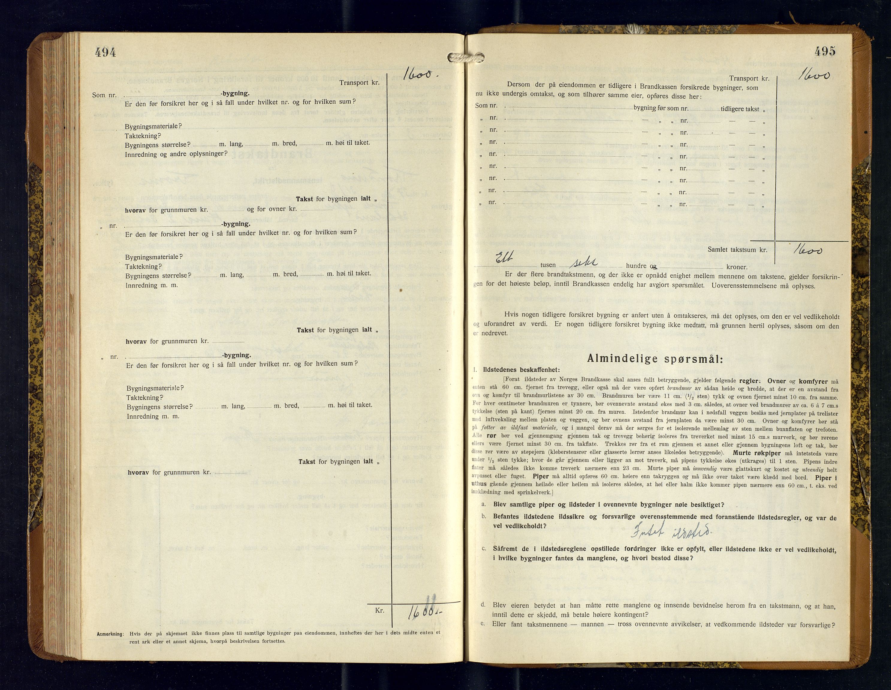 Harstad lensmannskontor, AV/SATØ-SATØ-10/F/Fr/Fra/L0618: Branntakstprotokoll (S), 1935-1937, p. 494-495