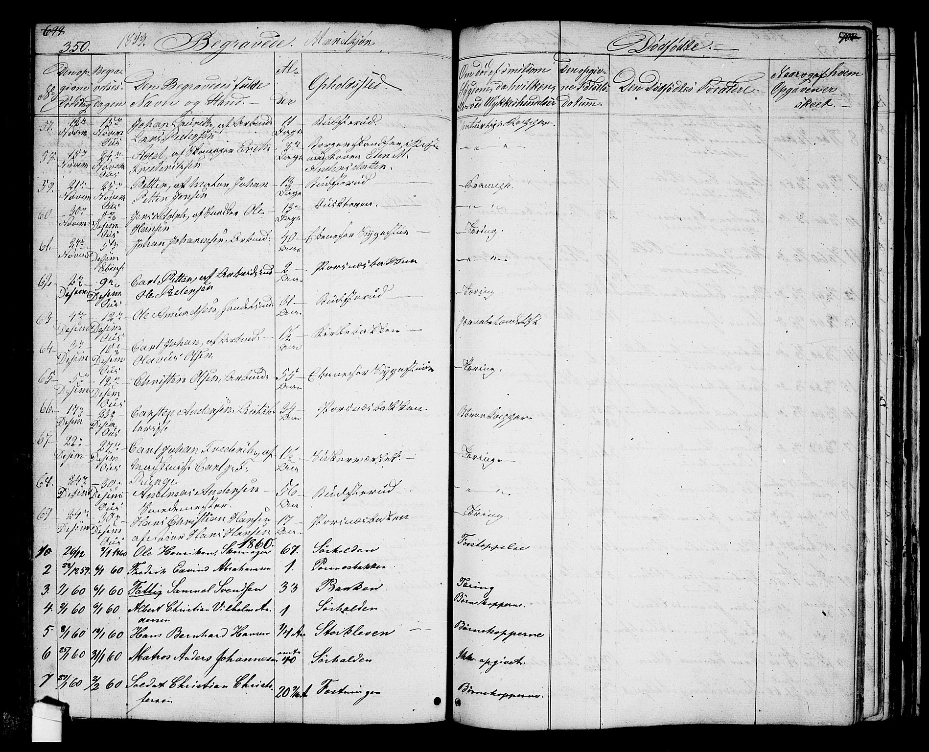 Halden prestekontor Kirkebøker, SAO/A-10909/G/Ga/L0005a: Parish register (copy) no. 5A, 1855-1864, p. 350