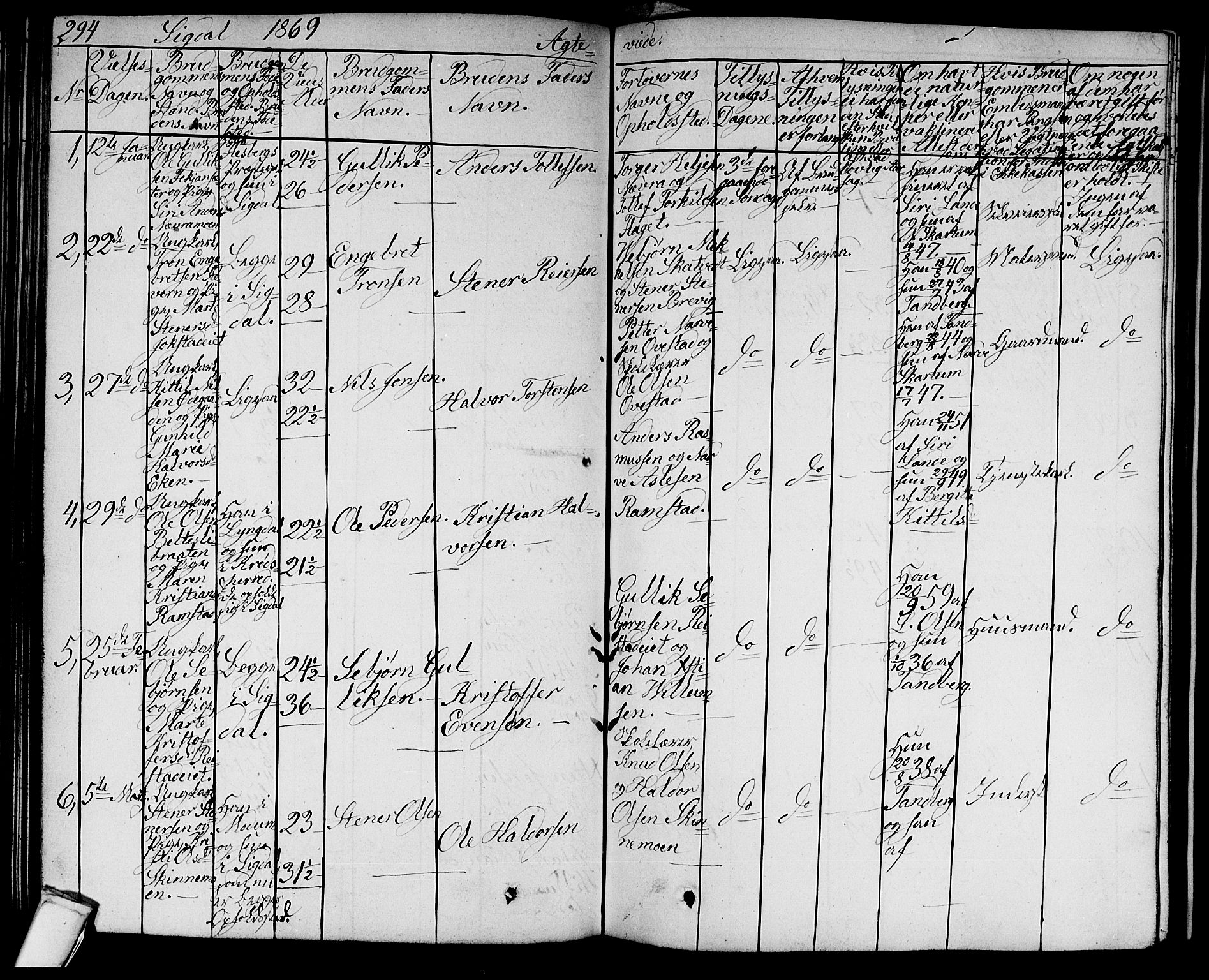 Sigdal kirkebøker, SAKO/A-245/G/Ga/L0003: Parish register (copy) no. I 3, 1857-1878, p. 294
