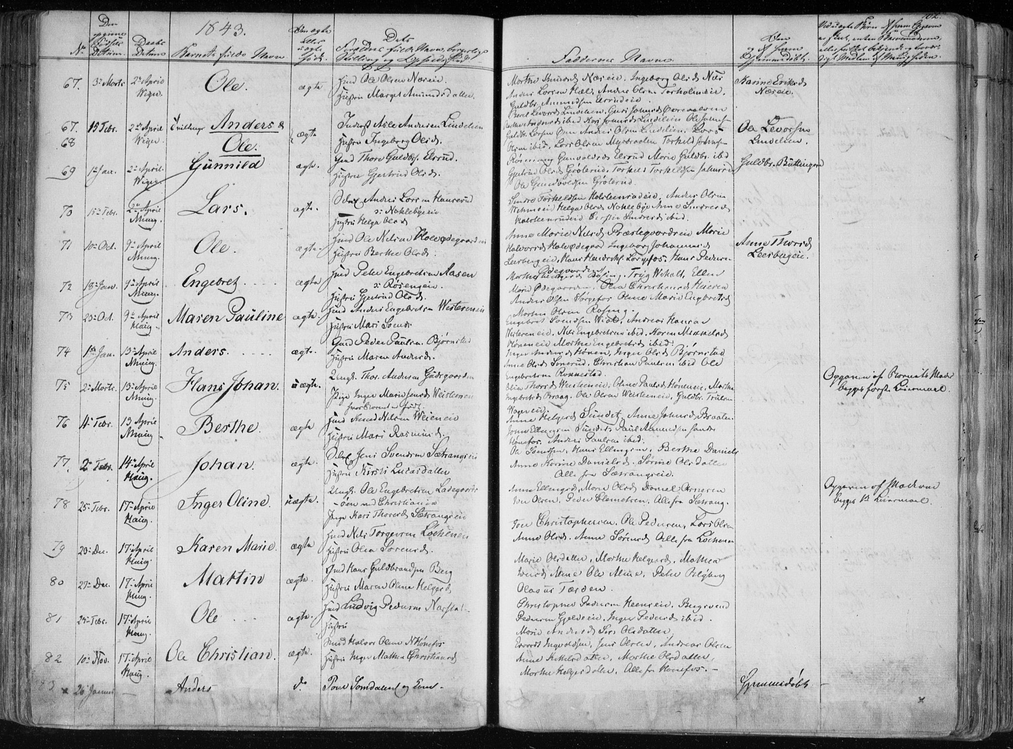 Norderhov kirkebøker, SAKO/A-237/F/Fa/L0010: Parish register (official) no. 10, 1837-1847, p. 102