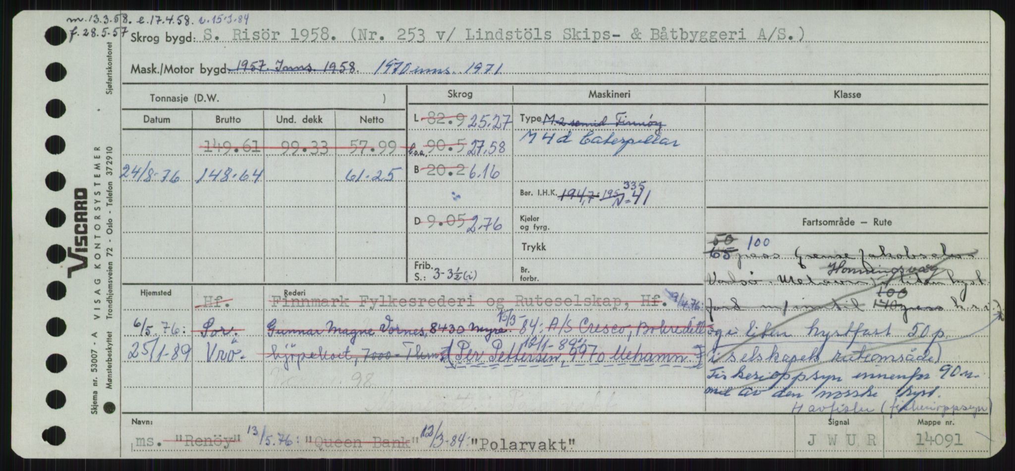 Sjøfartsdirektoratet med forløpere, Skipsmålingen, AV/RA-S-1627/H/Ha/L0004/0002: Fartøy, Mas-R / Fartøy, Odin-R, p. 373