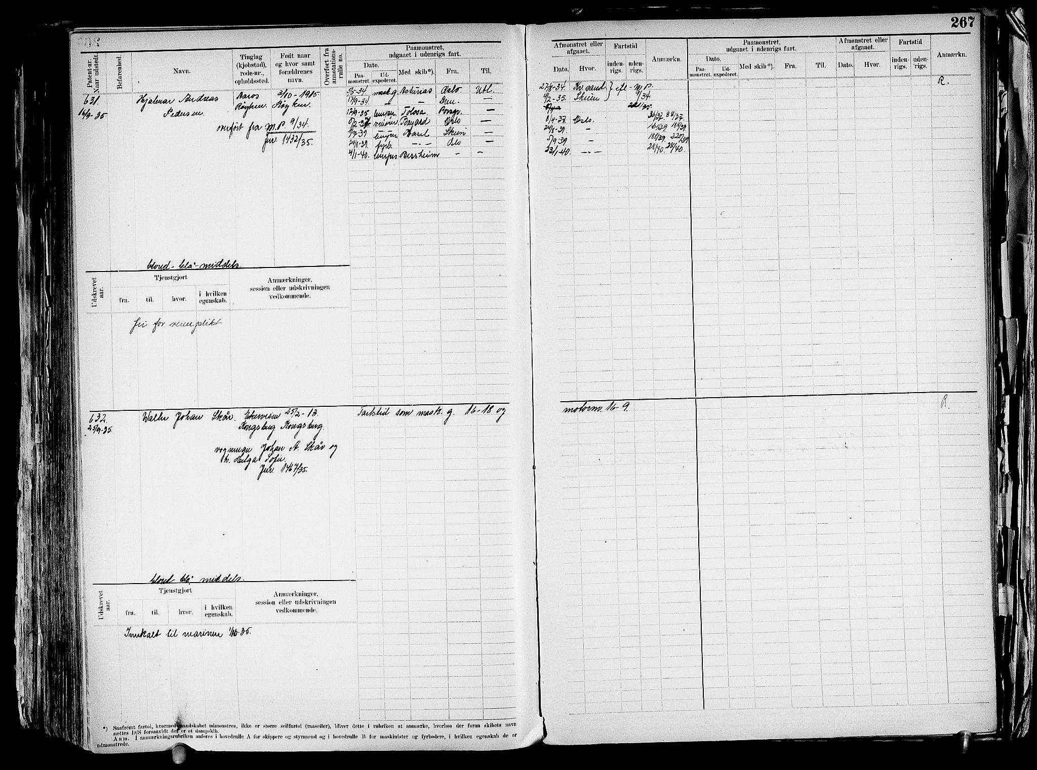 Drammen innrulleringsdistrikt, SAKO/A-781/F/Fd/L0003: Maskinist- og fyrbøterrulle, 1904-1948, p. 274