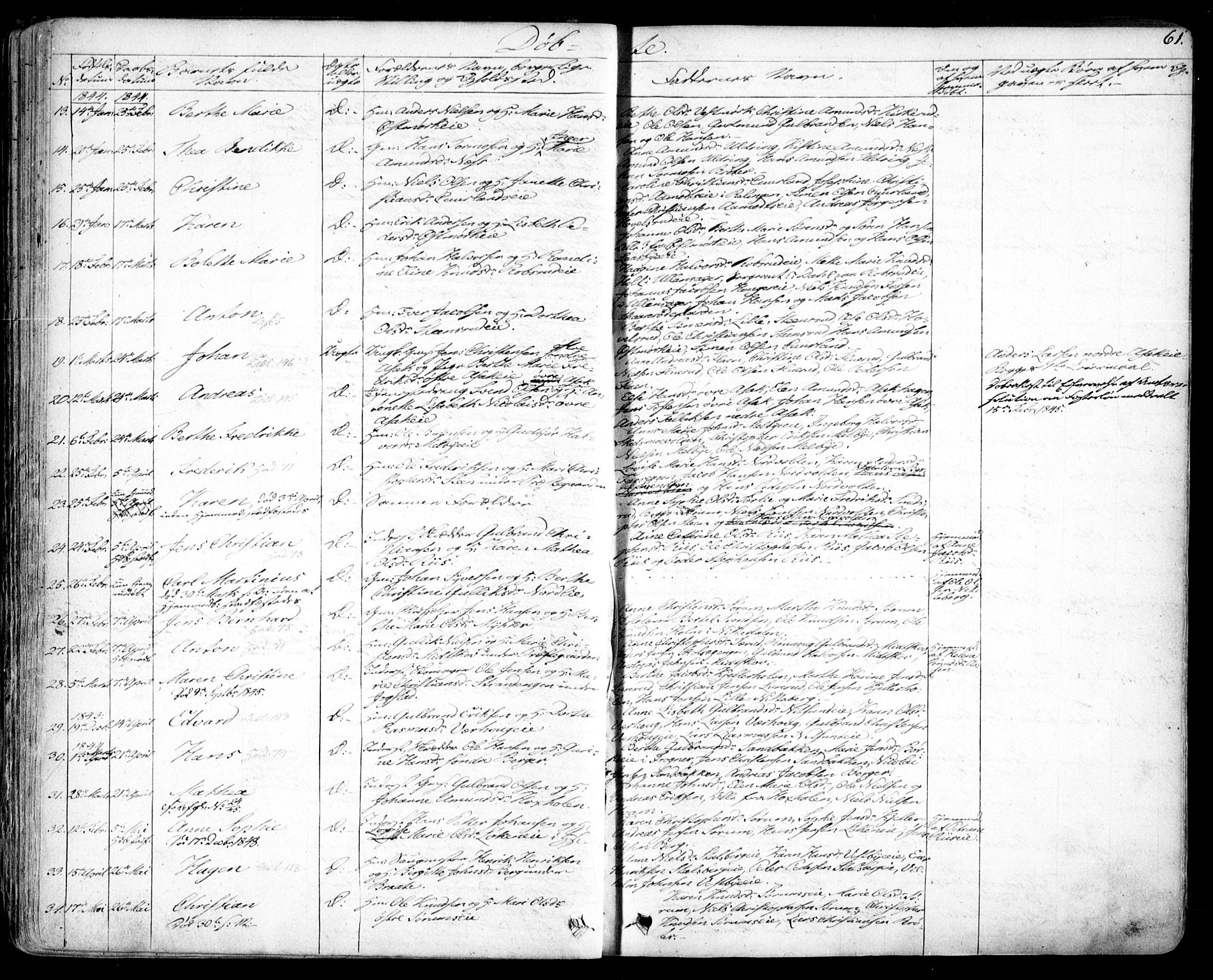 Skedsmo prestekontor Kirkebøker, AV/SAO-A-10033a/F/Fa/L0009: Parish register (official) no. I 9, 1830-1853, p. 61