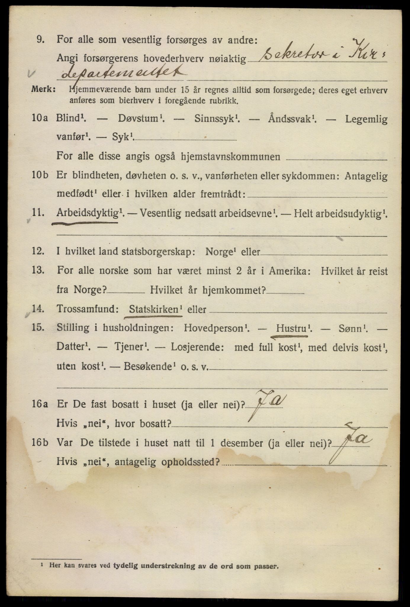 SAO, 1920 census for Kristiania, 1920, p. 539936