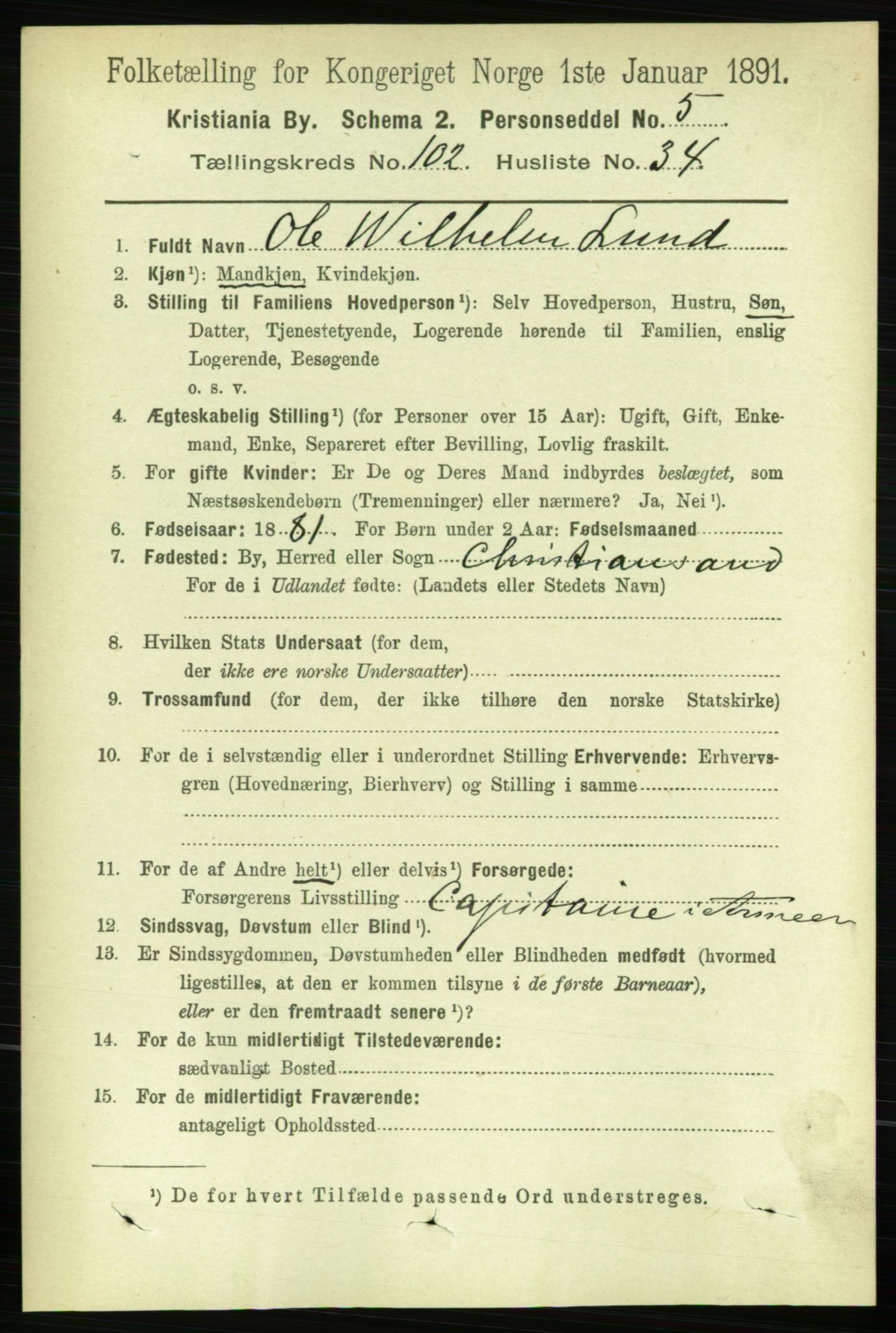 RA, 1891 census for 0301 Kristiania, 1891, p. 51242