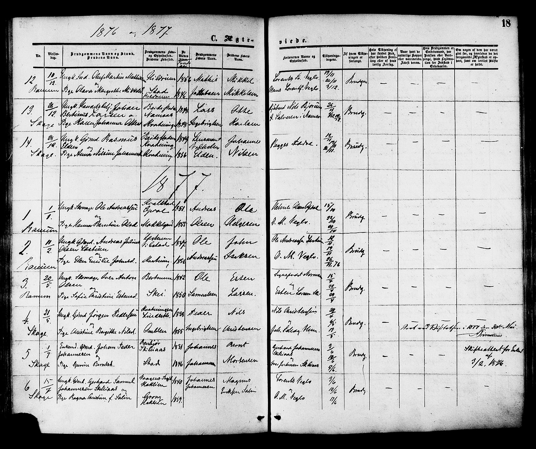 Ministerialprotokoller, klokkerbøker og fødselsregistre - Nord-Trøndelag, AV/SAT-A-1458/764/L0553: Parish register (official) no. 764A08, 1858-1880, p. 18