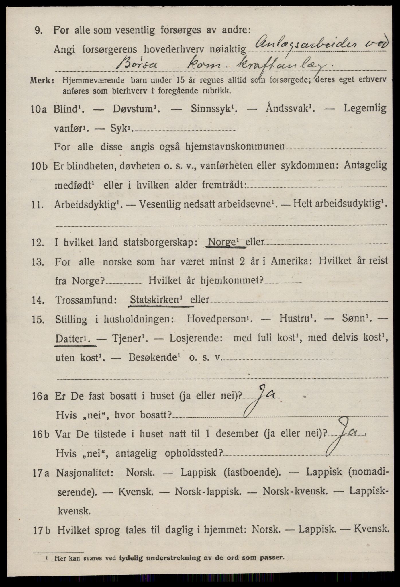 SAT, 1920 census for Børsa, 1920, p. 1236