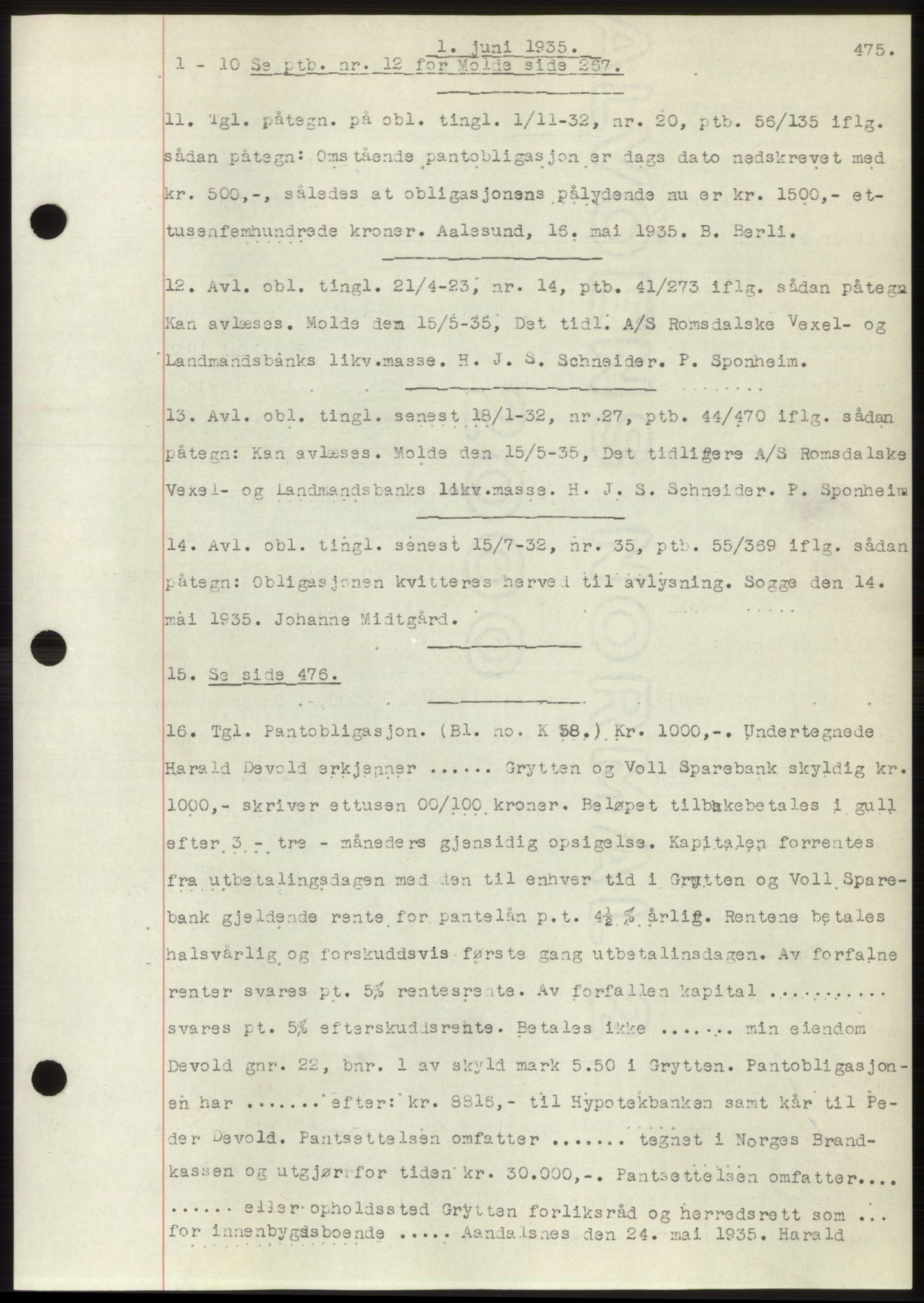 Romsdal sorenskriveri, AV/SAT-A-4149/1/2/2C/L0066: Mortgage book no. 60, 1934-1935, Deed date: 01.06.1935