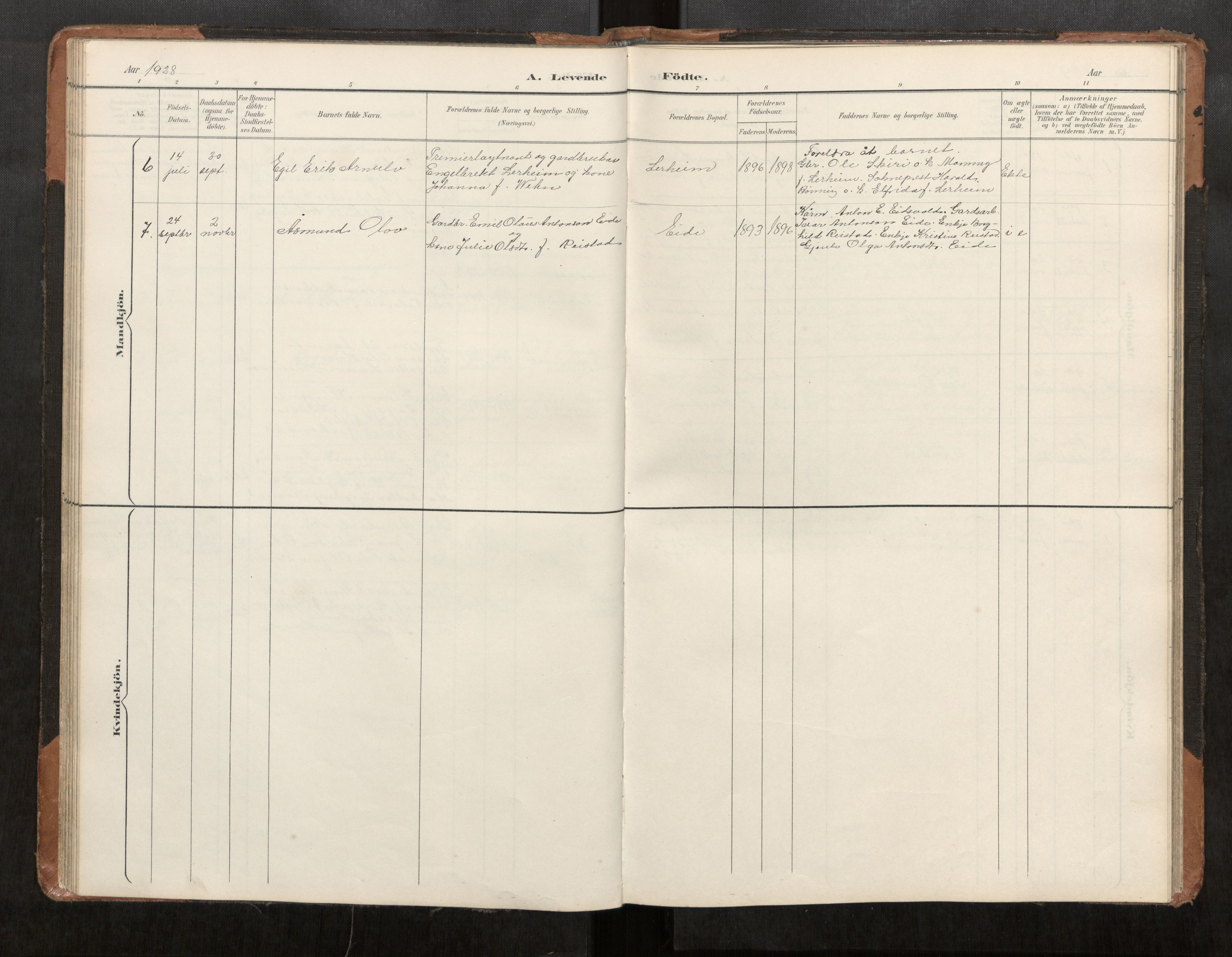 Ministerialprotokoller, klokkerbøker og fødselsregistre - Møre og Romsdal, AV/SAT-A-1454/542/L0561: Parish register (copy) no. 542C03, 1893-1931