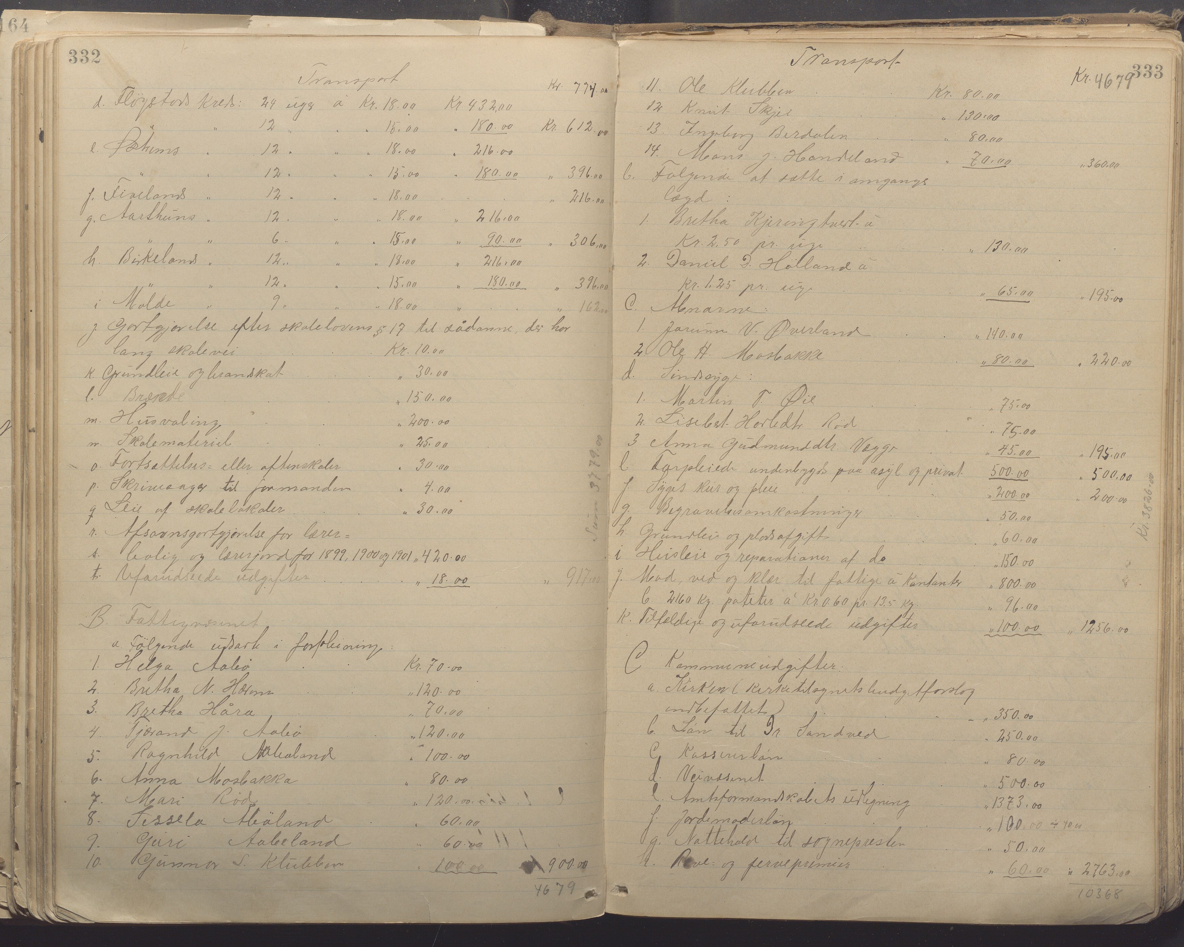 Sauda kommune - Formannskapet/sentraladministrasjonen, IKAR/K-100597/A/Aa/L0003: Møtebok, 1888-1905, p. 332-333