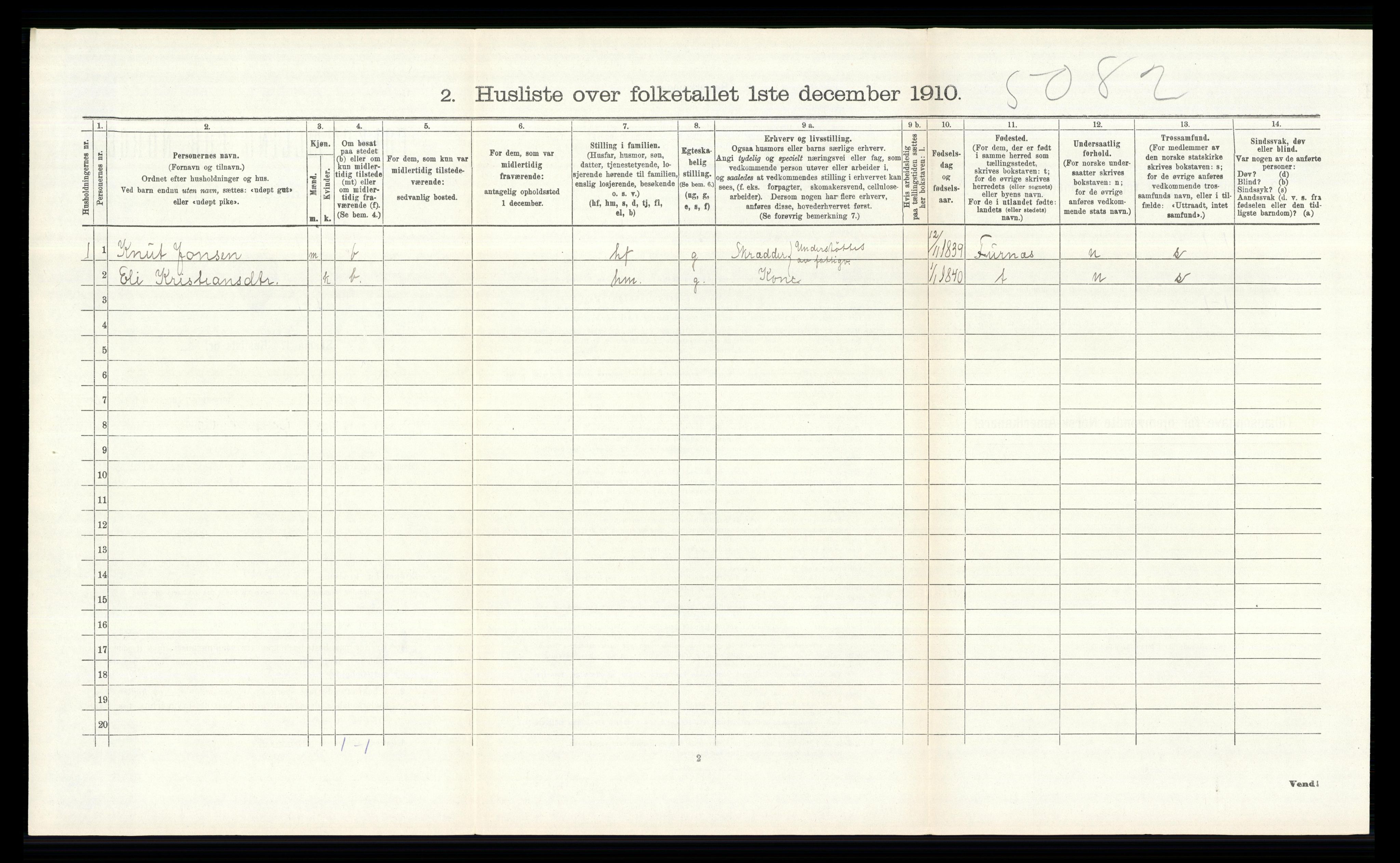 RA, 1910 census for Ringsaker, 1910, p. 1406