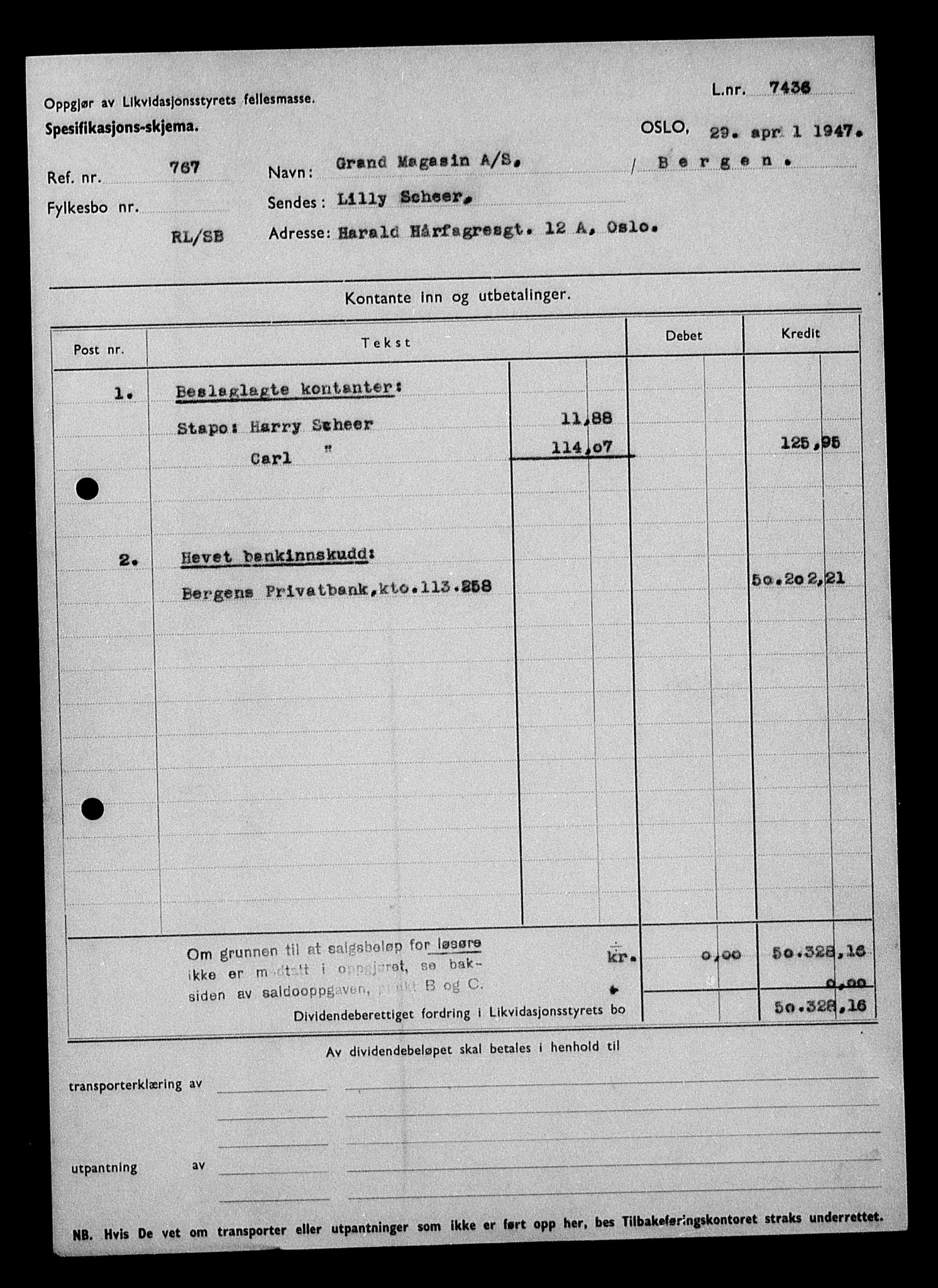 Justisdepartementet, Tilbakeføringskontoret for inndratte formuer, RA/S-1564/H/Hc/Hcc/L0978: --, 1945-1947, p. 434