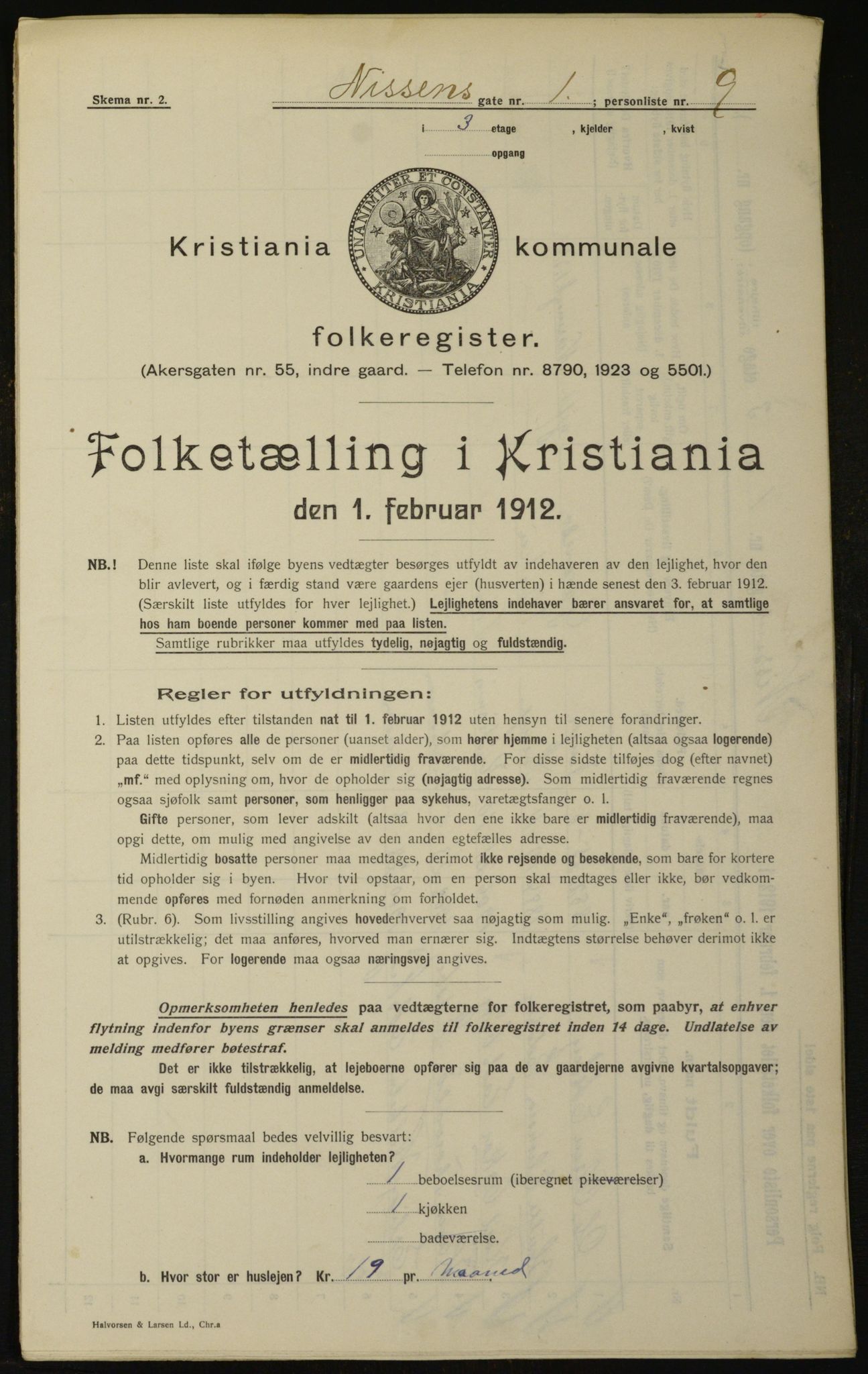 OBA, Municipal Census 1912 for Kristiania, 1912, p. 71714