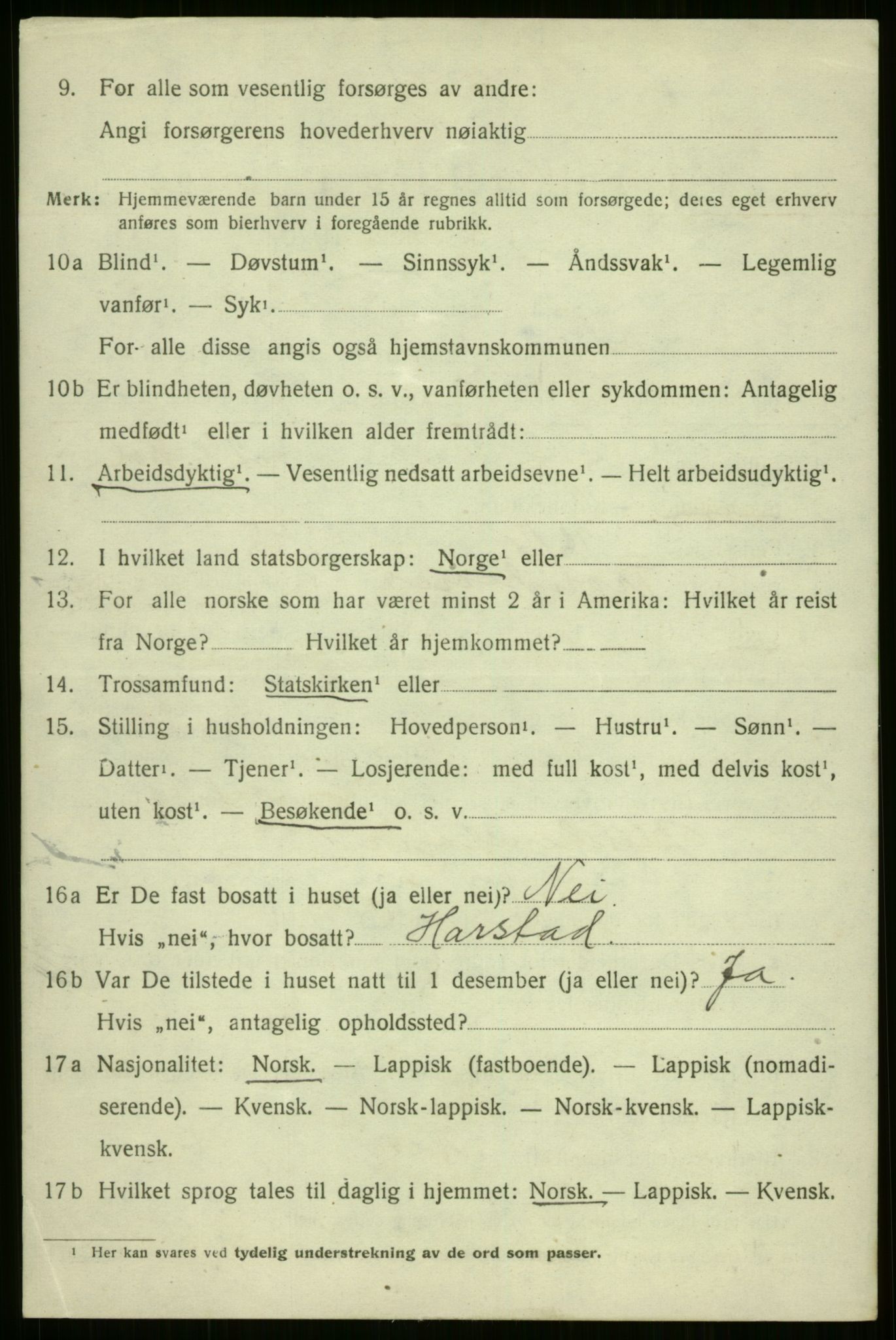 SATØ, 1920 census for Trondenes, 1920, p. 9962