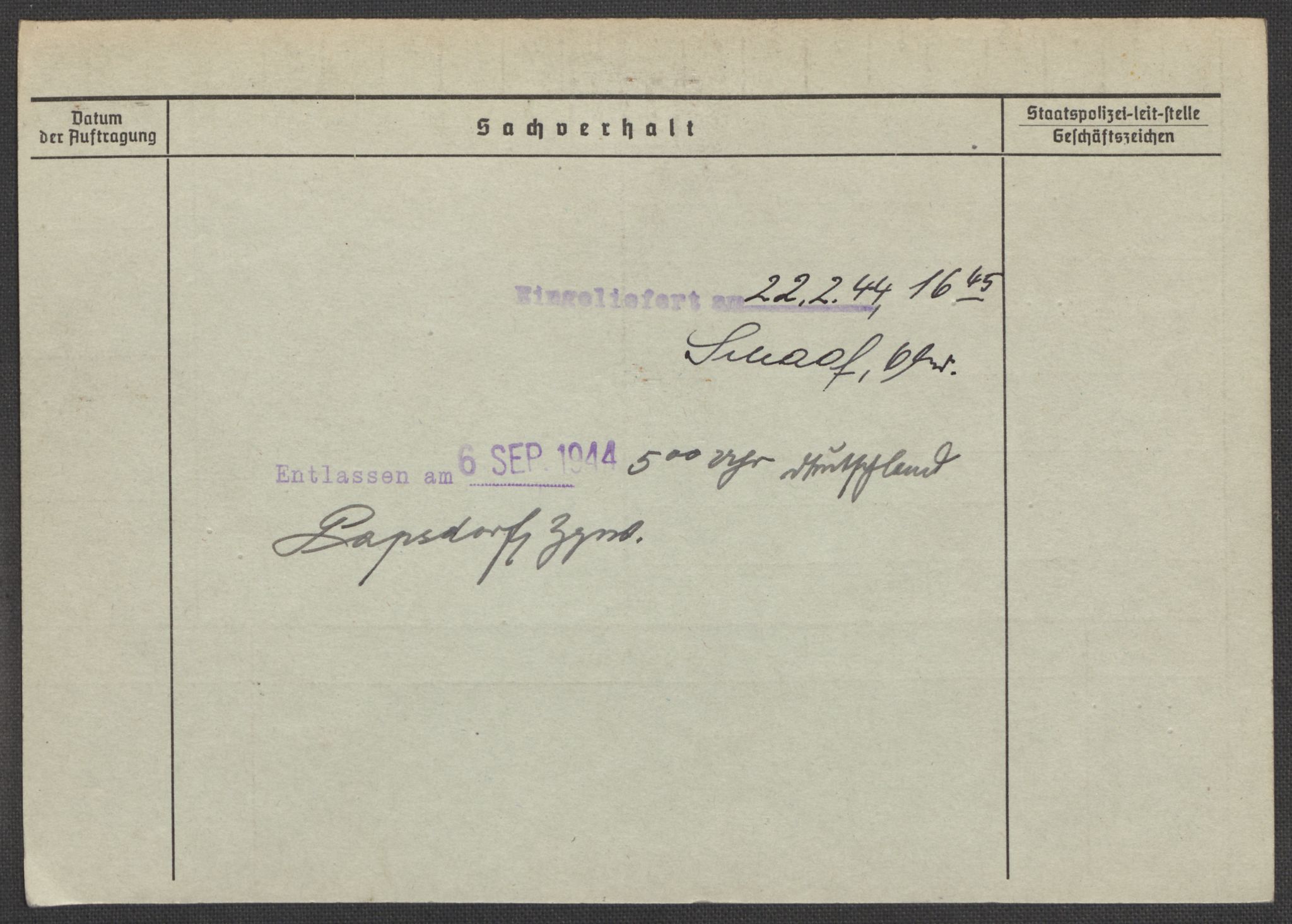 Befehlshaber der Sicherheitspolizei und des SD, AV/RA-RAFA-5969/E/Ea/Eaa/L0010: Register over norske fanger i Møllergata 19: Sø-Å, 1940-1945, p. 1173