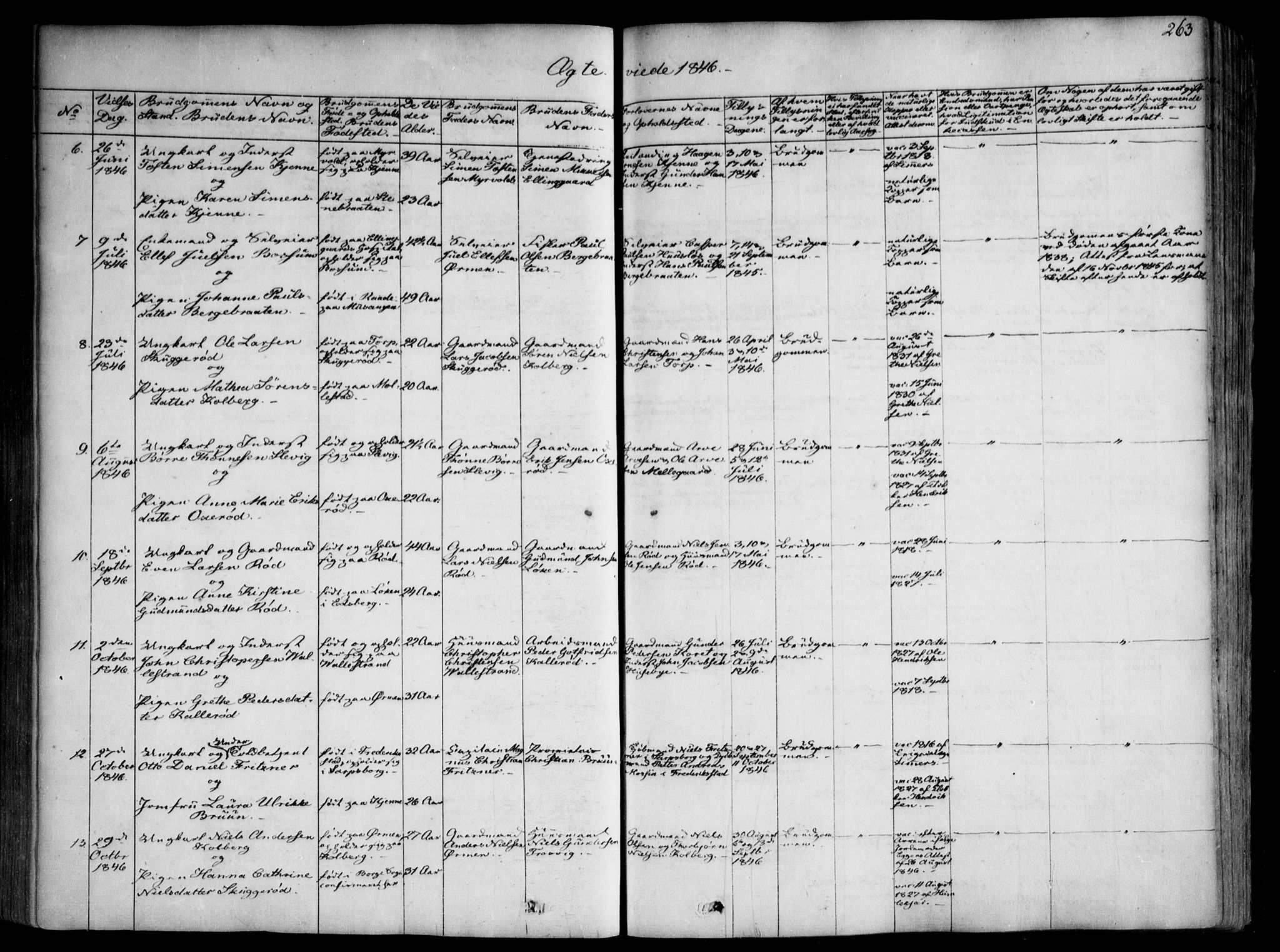 Onsøy prestekontor Kirkebøker, SAO/A-10914/F/Fa/L0003: Parish register (official) no. I 3, 1841-1860, p. 263
