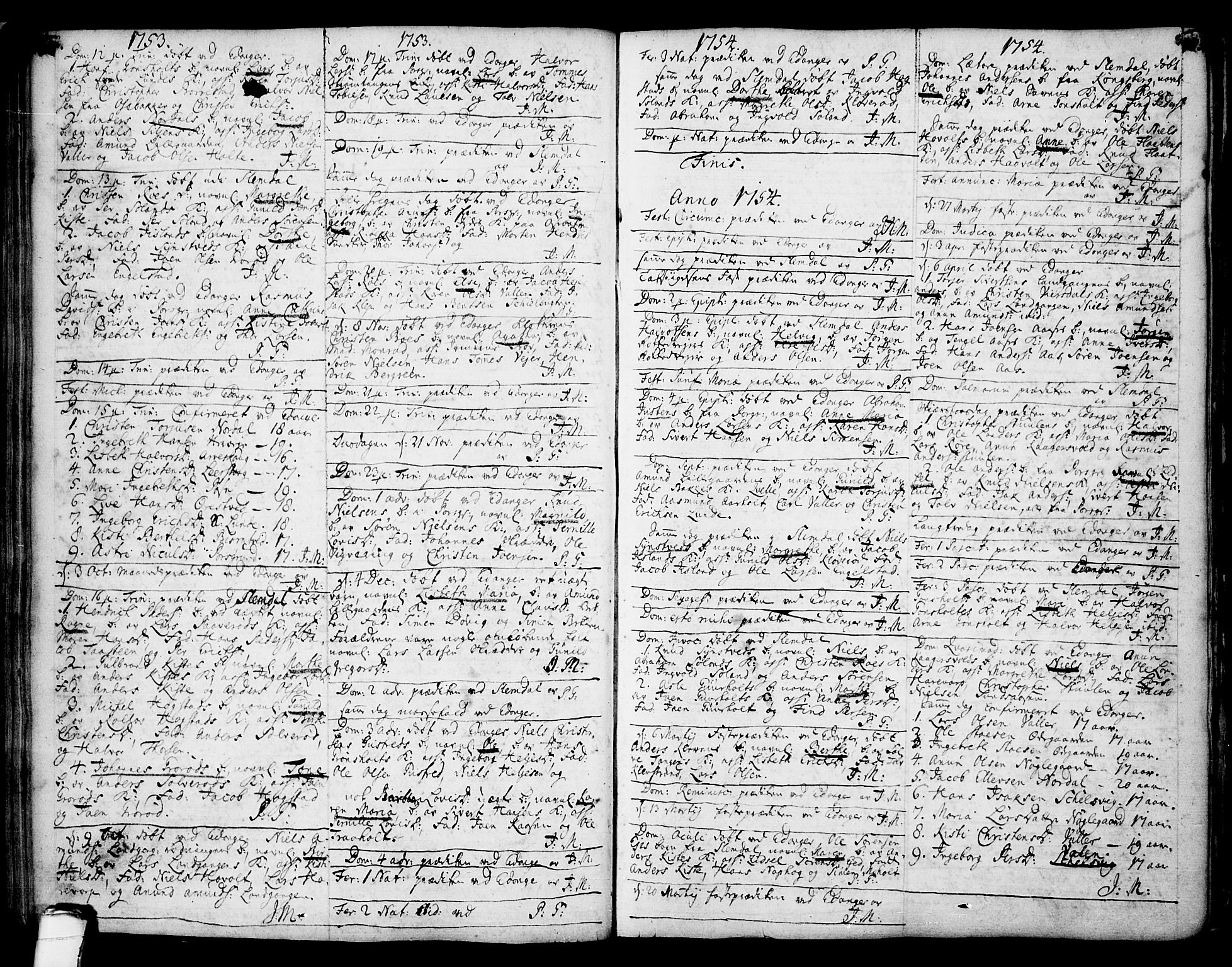 Eidanger kirkebøker, SAKO/A-261/F/Fa/L0004: Parish register (official) no. 4, 1733-1759, p. 172-173