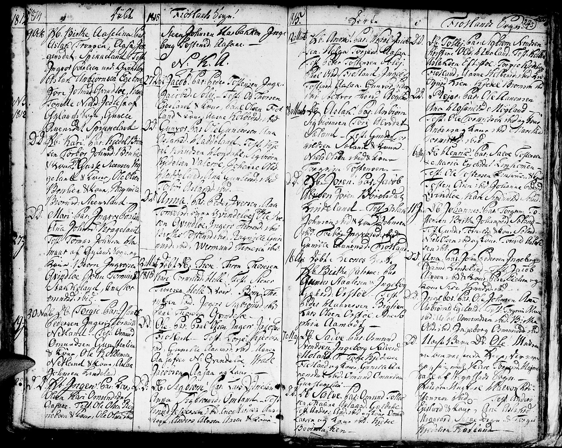 Hægebostad sokneprestkontor, SAK/1111-0024/F/Fa/Faa/L0001: Parish register (official) no. A 1 /3, 1760-1826, p. 275