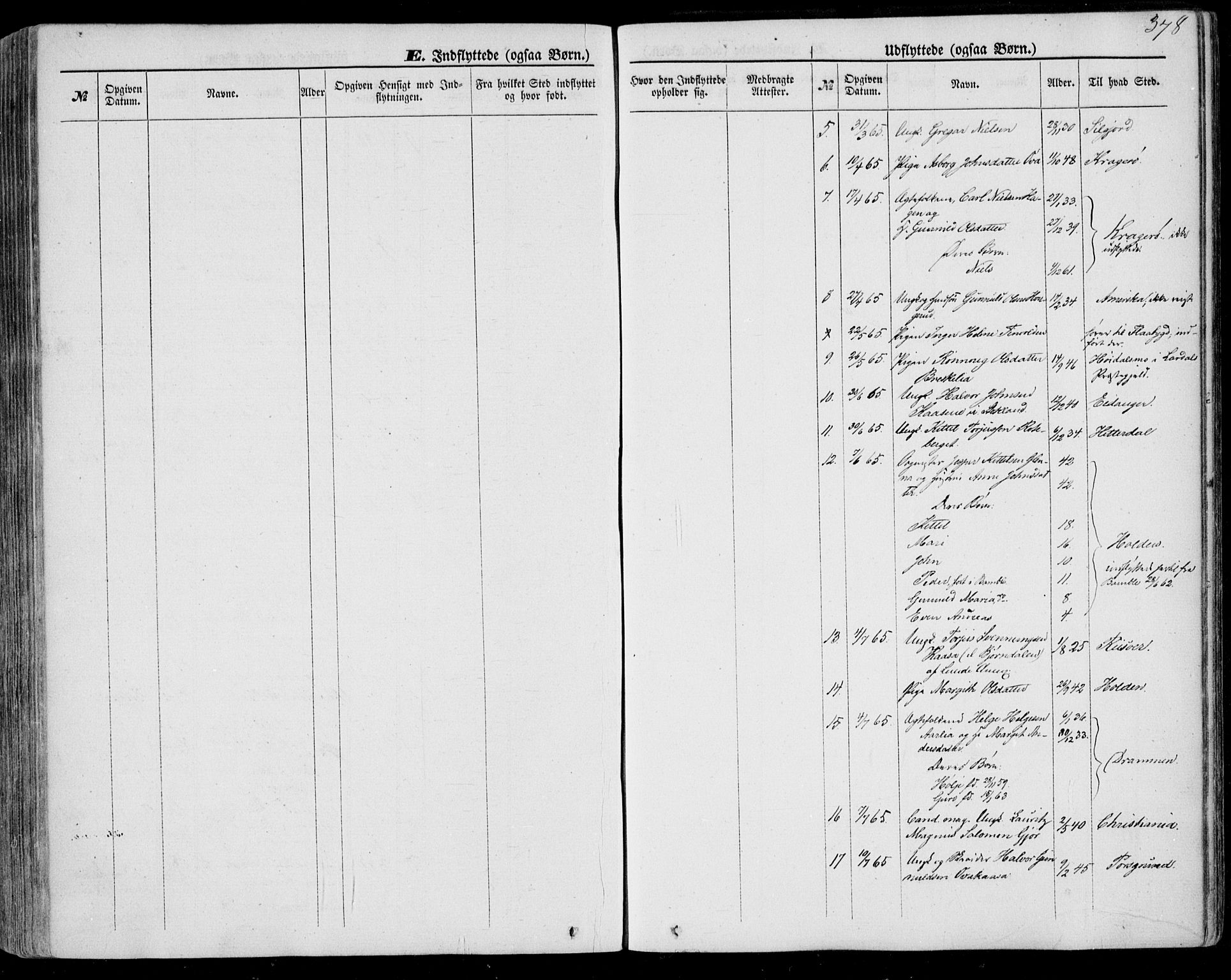 Bø kirkebøker, AV/SAKO-A-257/F/Fa/L0009: Parish register (official) no. 9, 1862-1879, p. 378