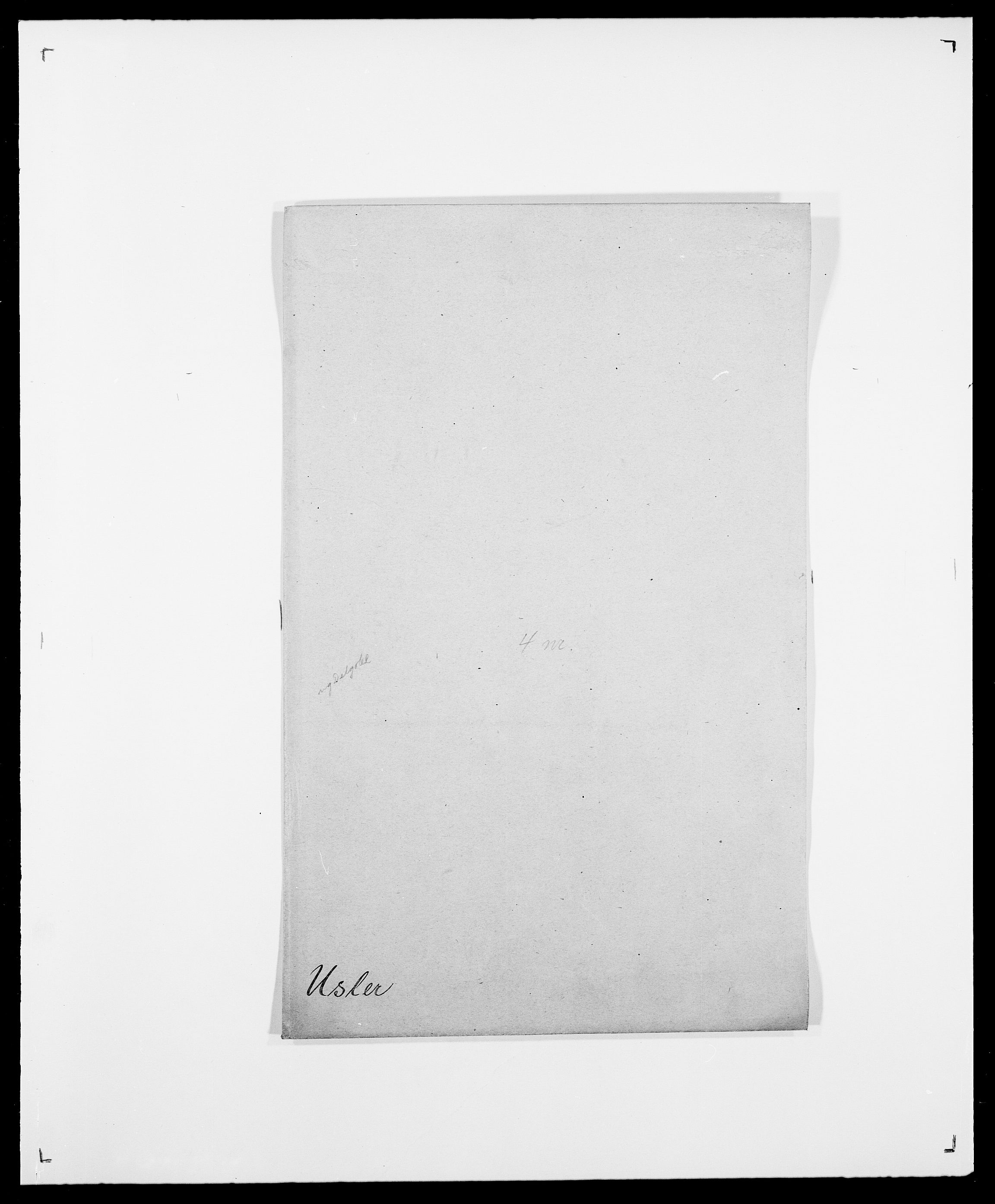 Delgobe, Charles Antoine - samling, AV/SAO-PAO-0038/D/Da/L0040: Usgaard - Velund, p. 4