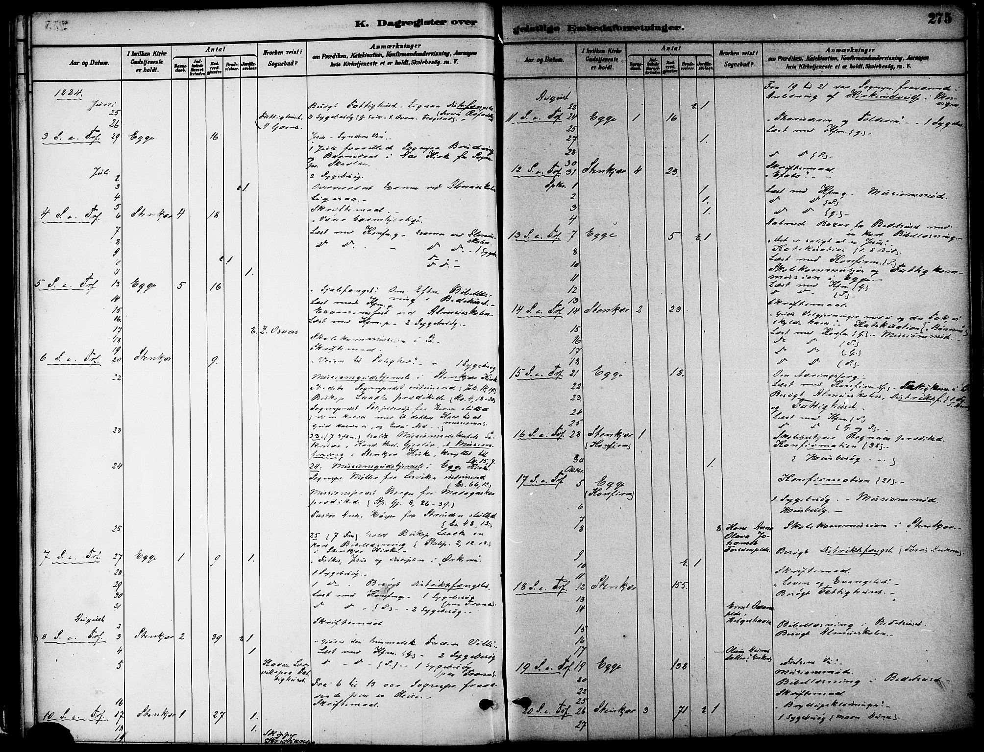 Ministerialprotokoller, klokkerbøker og fødselsregistre - Nord-Trøndelag, SAT/A-1458/739/L0371: Parish register (official) no. 739A03, 1881-1895, p. 275
