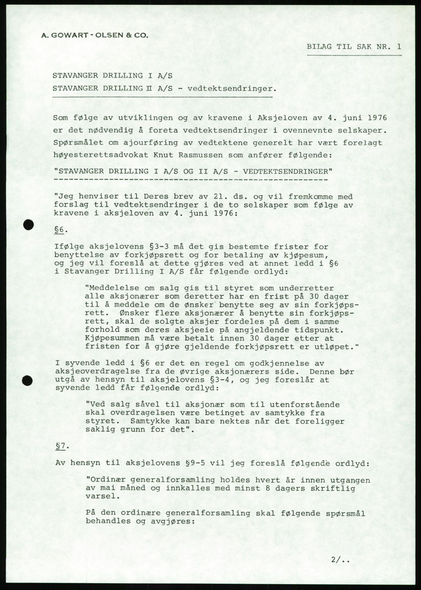 Pa 1503 - Stavanger Drilling AS, AV/SAST-A-101906/A/Ab/Abc/L0002: Styrekorrespondanse Stavanger Drilling I A/S og rapporter til styret, 1977-1978, p. 300