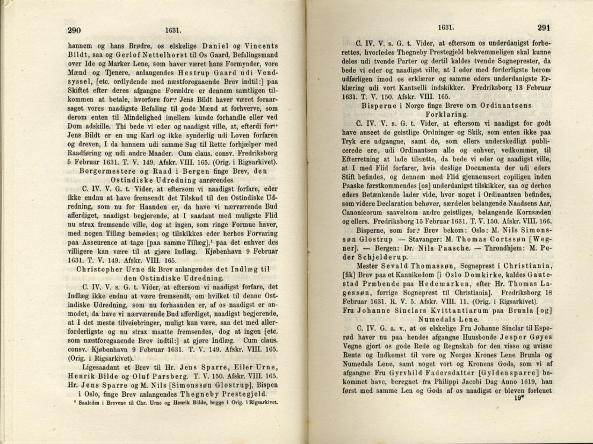 Publikasjoner utgitt av Det Norske Historiske Kildeskriftfond, PUBL/-/-/-: Norske Rigs-Registranter, bind 6, 1628-1634, p. 290-291