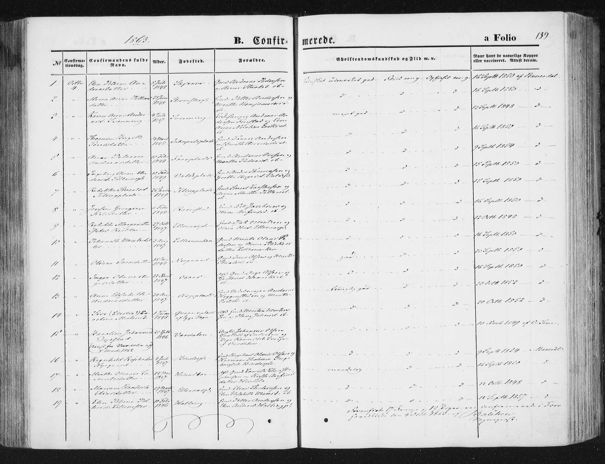 Ministerialprotokoller, klokkerbøker og fødselsregistre - Nord-Trøndelag, SAT/A-1458/746/L0447: Parish register (official) no. 746A06, 1860-1877, p. 139