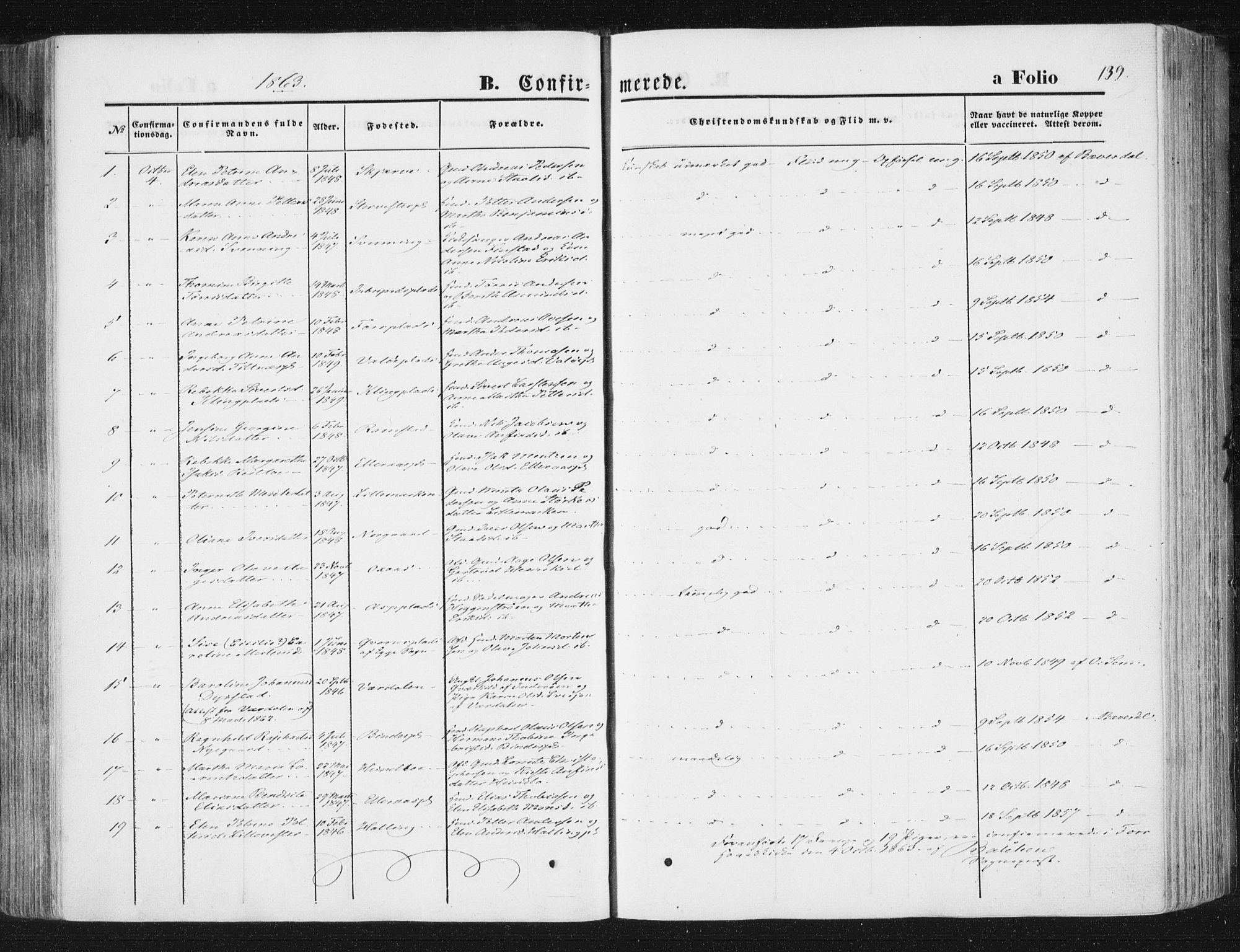 Ministerialprotokoller, klokkerbøker og fødselsregistre - Nord-Trøndelag, AV/SAT-A-1458/746/L0447: Parish register (official) no. 746A06, 1860-1877, p. 139