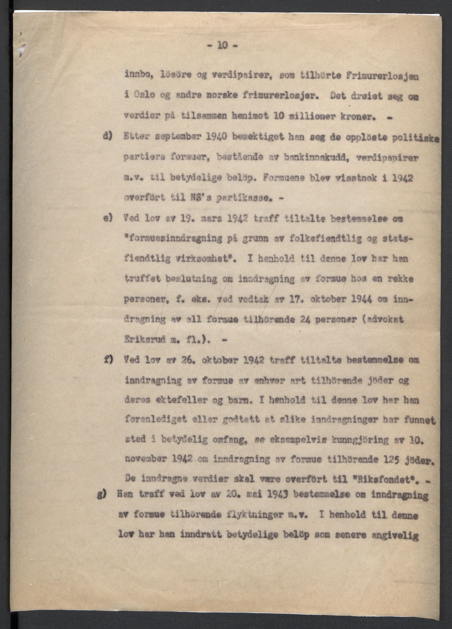 Landssvikarkivet, Oslo politikammer, AV/RA-S-3138-01/D/Da/L0003: Dnr. 29, 1945, p. 3497