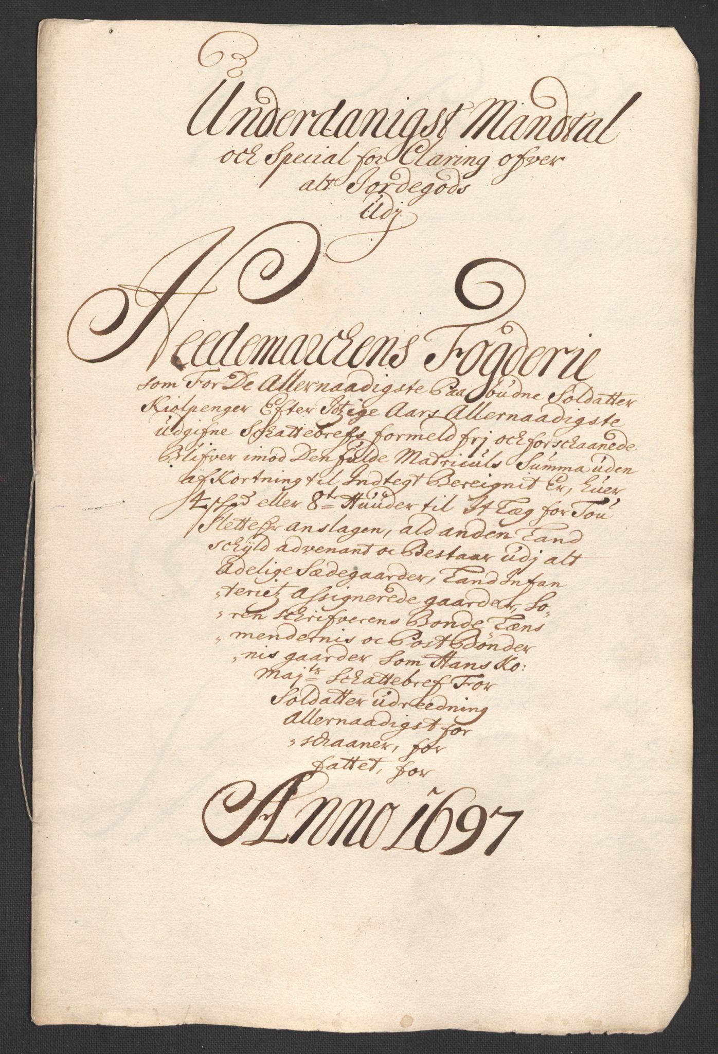 Rentekammeret inntil 1814, Reviderte regnskaper, Fogderegnskap, RA/EA-4092/R16/L1037: Fogderegnskap Hedmark, 1697-1698, p. 173