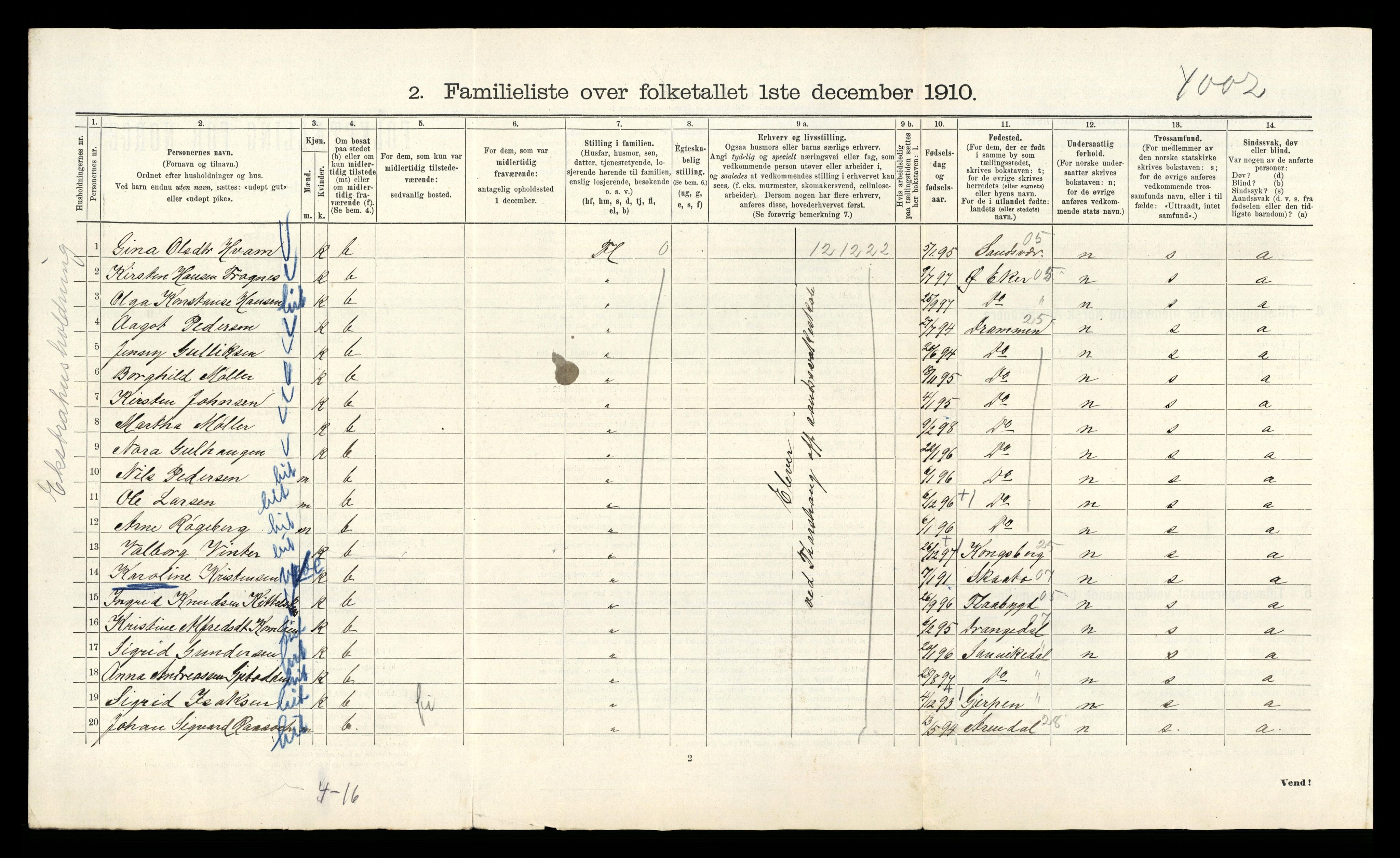RA, 1910 census for Kristiania, 1910, p. 110246