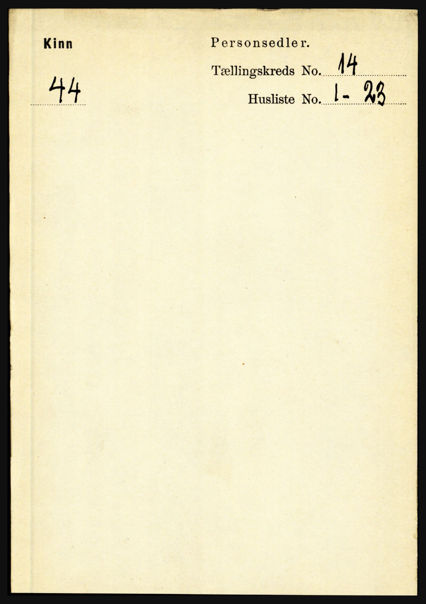 RA, 1891 census for 1437 Kinn, 1891, p. 5451