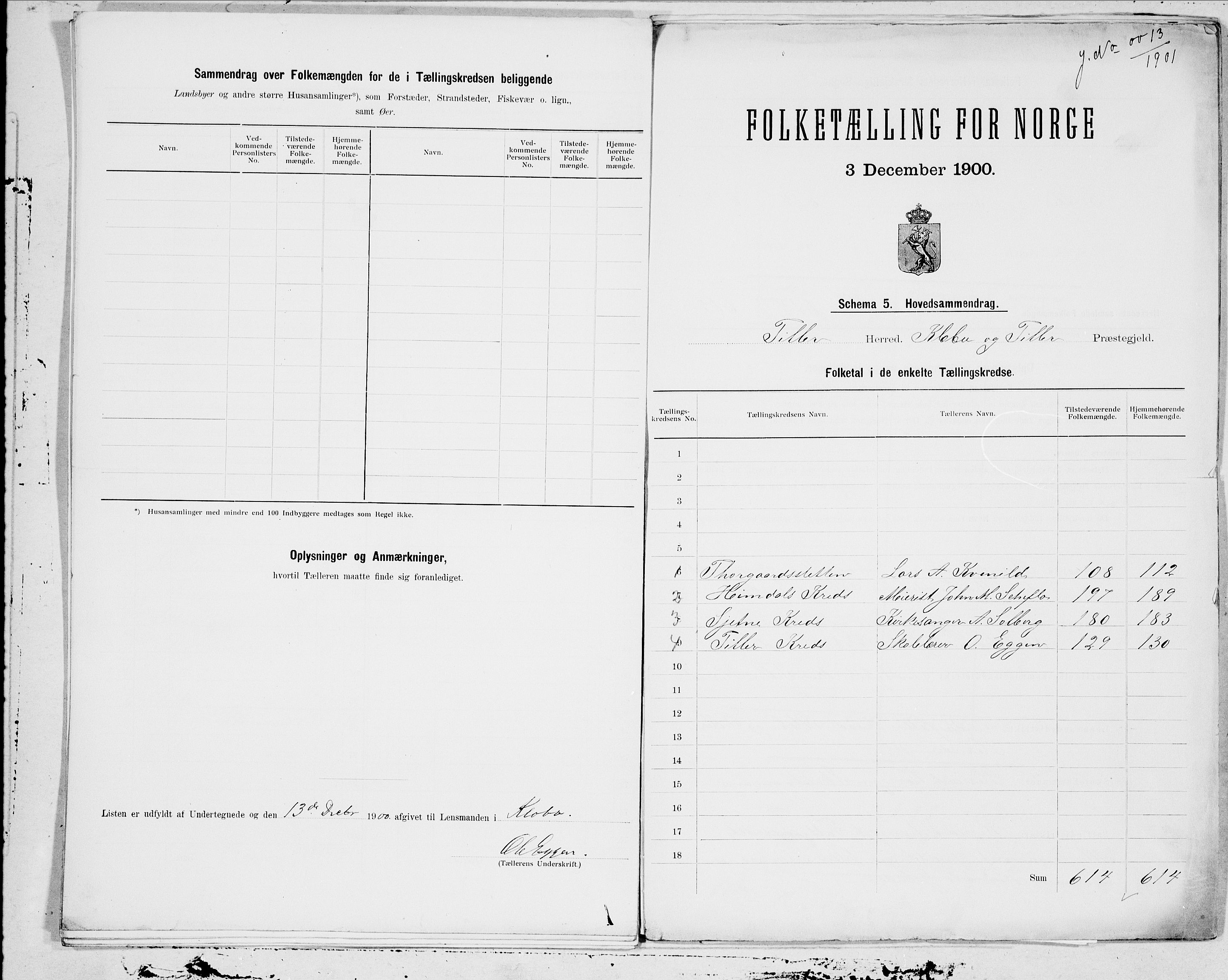 SAT, 1900 census for Tiller, 1900, p. 10