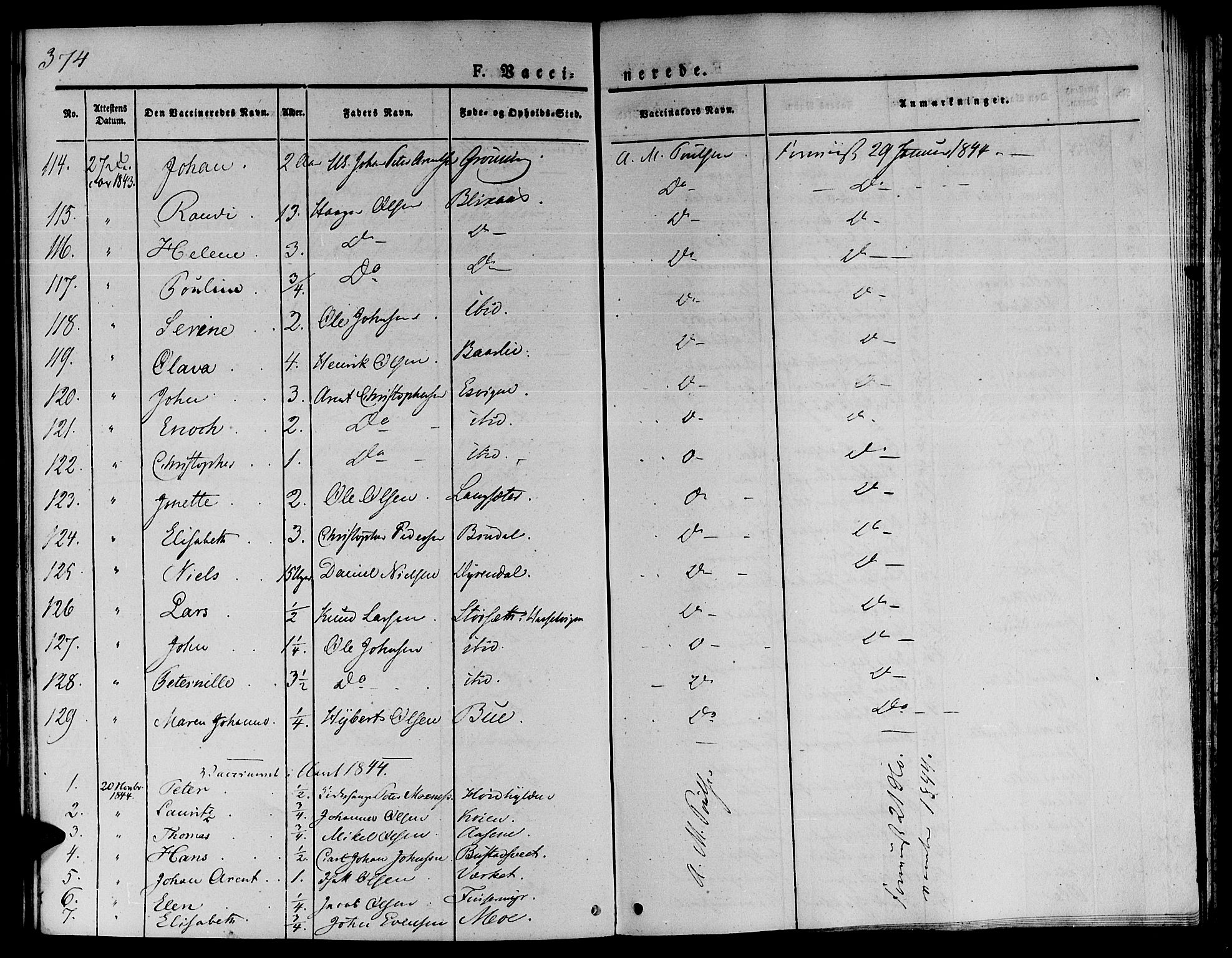 Ministerialprotokoller, klokkerbøker og fødselsregistre - Sør-Trøndelag, SAT/A-1456/646/L0610: Parish register (official) no. 646A08, 1837-1847, p. 374