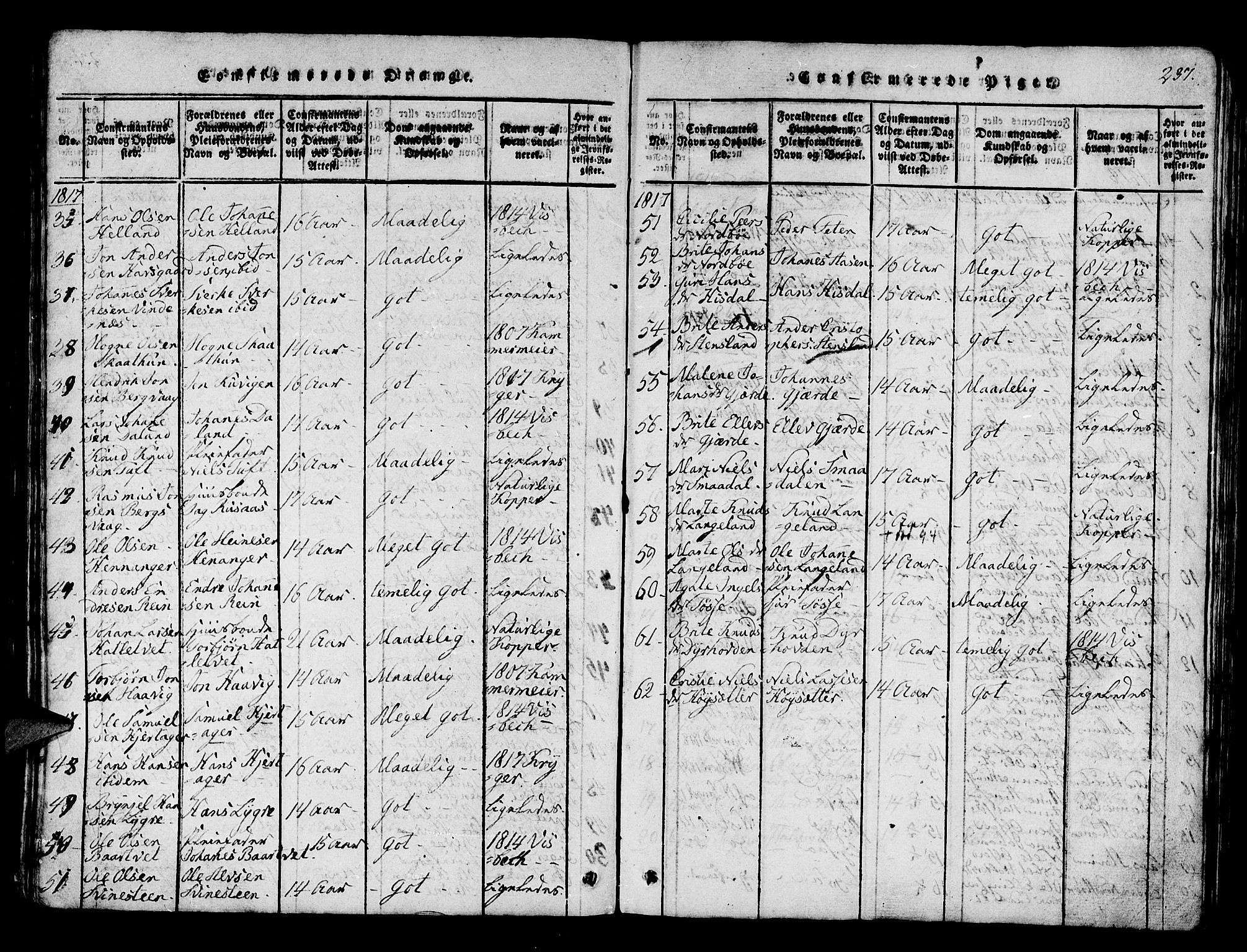 Os sokneprestembete, SAB/A-99929: Parish register (official) no. A 12, 1816-1825, p. 237