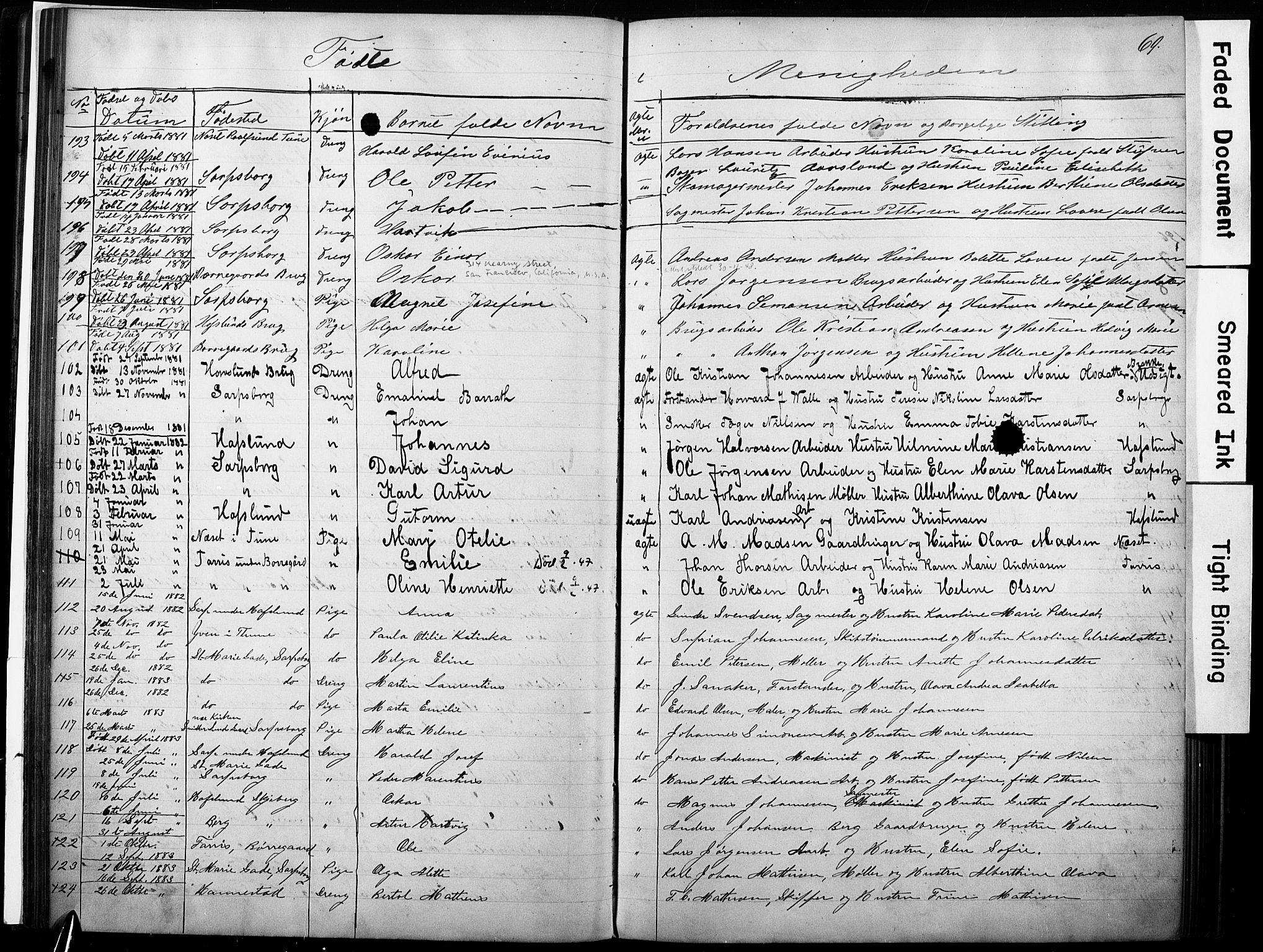 Sarpsborg metodistkirke, AV/SAO-PAO-0233/A/L0002: Dissenter register no. 2, 1856-1890, p. 69