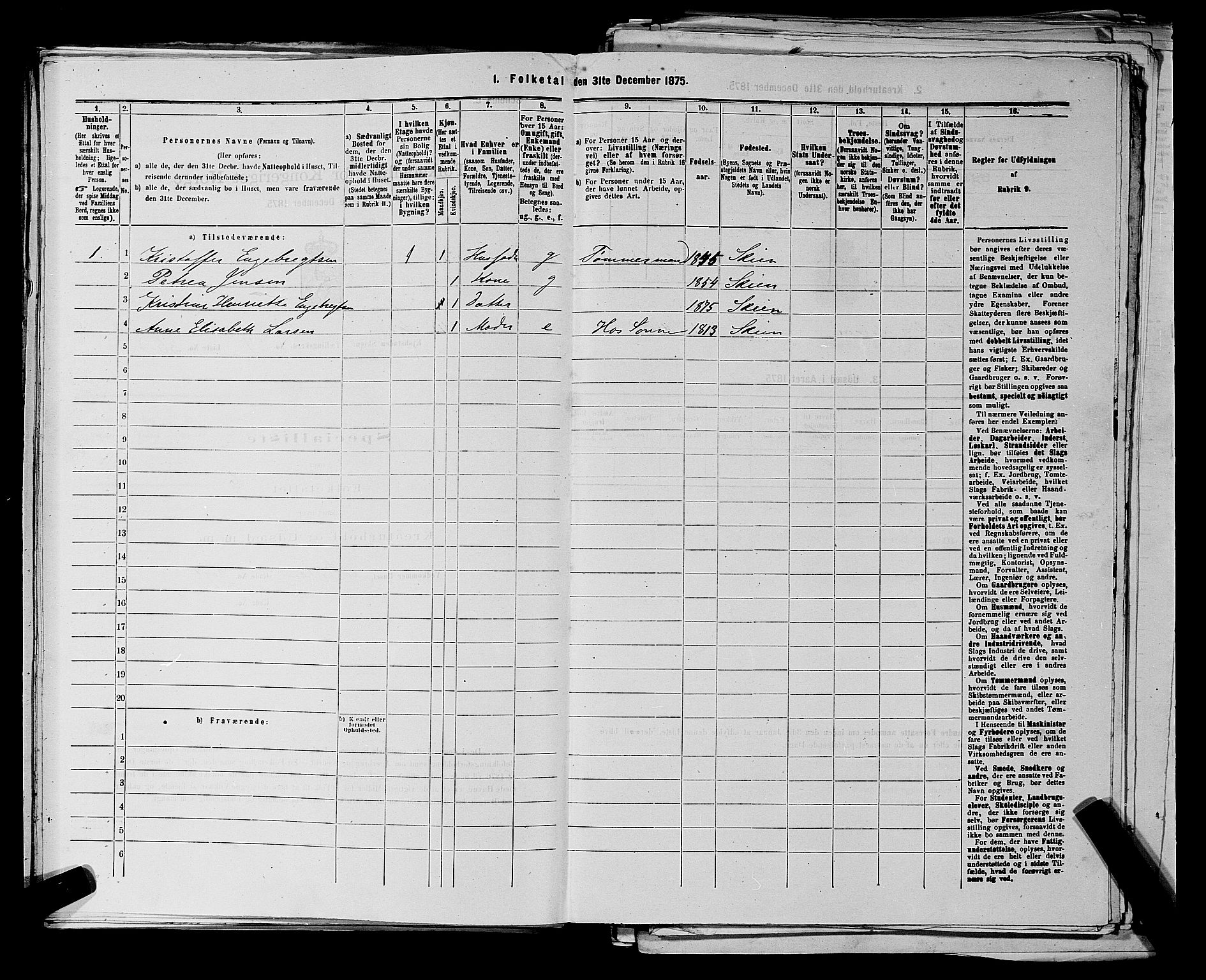 SAKO, 1875 census for 0806P Skien, 1875, p. 756