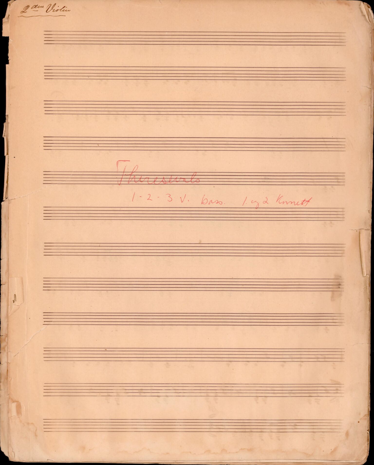 Notesamling Hadeland Folkemuseum, OARM/H-A-00700/F/Fb/L0001: Peder Pedersen Sandbæk, egne komposisjoner, 1845-1912, p. 1