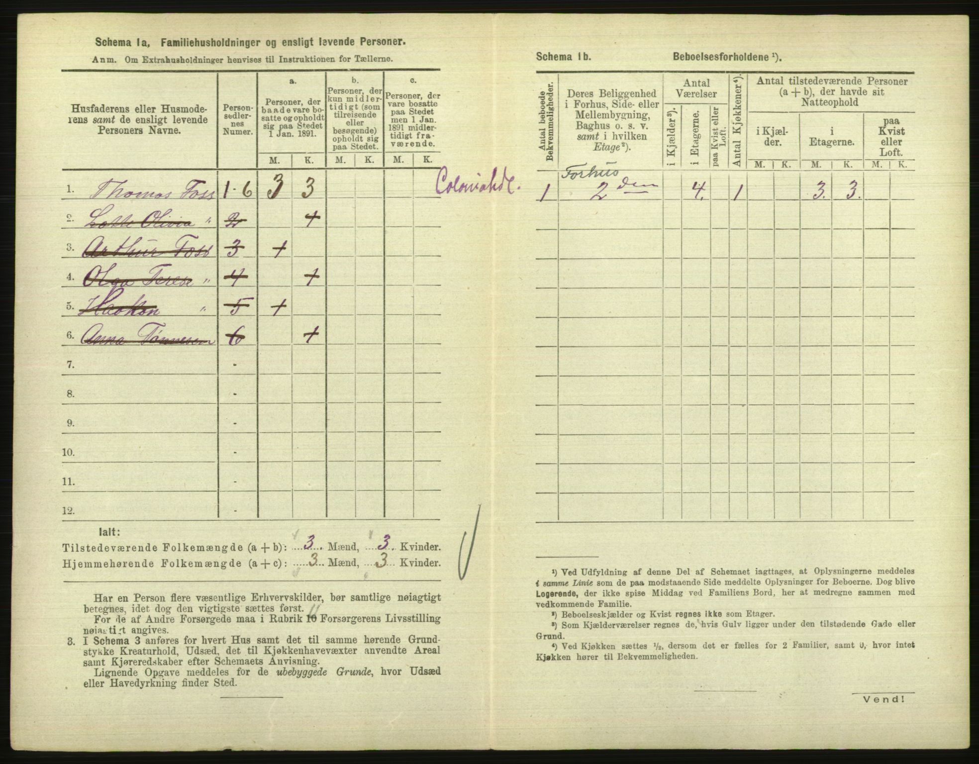 RA, 1891 census for 1001 Kristiansand, 1891, p. 907