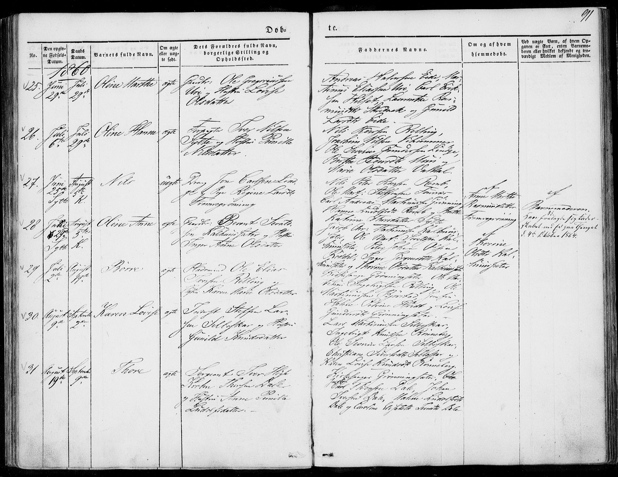 Ministerialprotokoller, klokkerbøker og fødselsregistre - Møre og Romsdal, SAT/A-1454/519/L0249: Parish register (official) no. 519A08, 1846-1868, p. 91