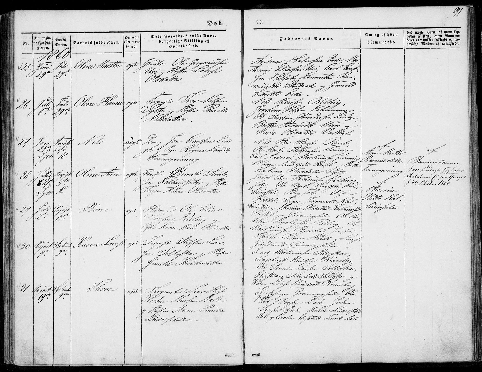 Ministerialprotokoller, klokkerbøker og fødselsregistre - Møre og Romsdal, AV/SAT-A-1454/519/L0249: Parish register (official) no. 519A08, 1846-1868, p. 91