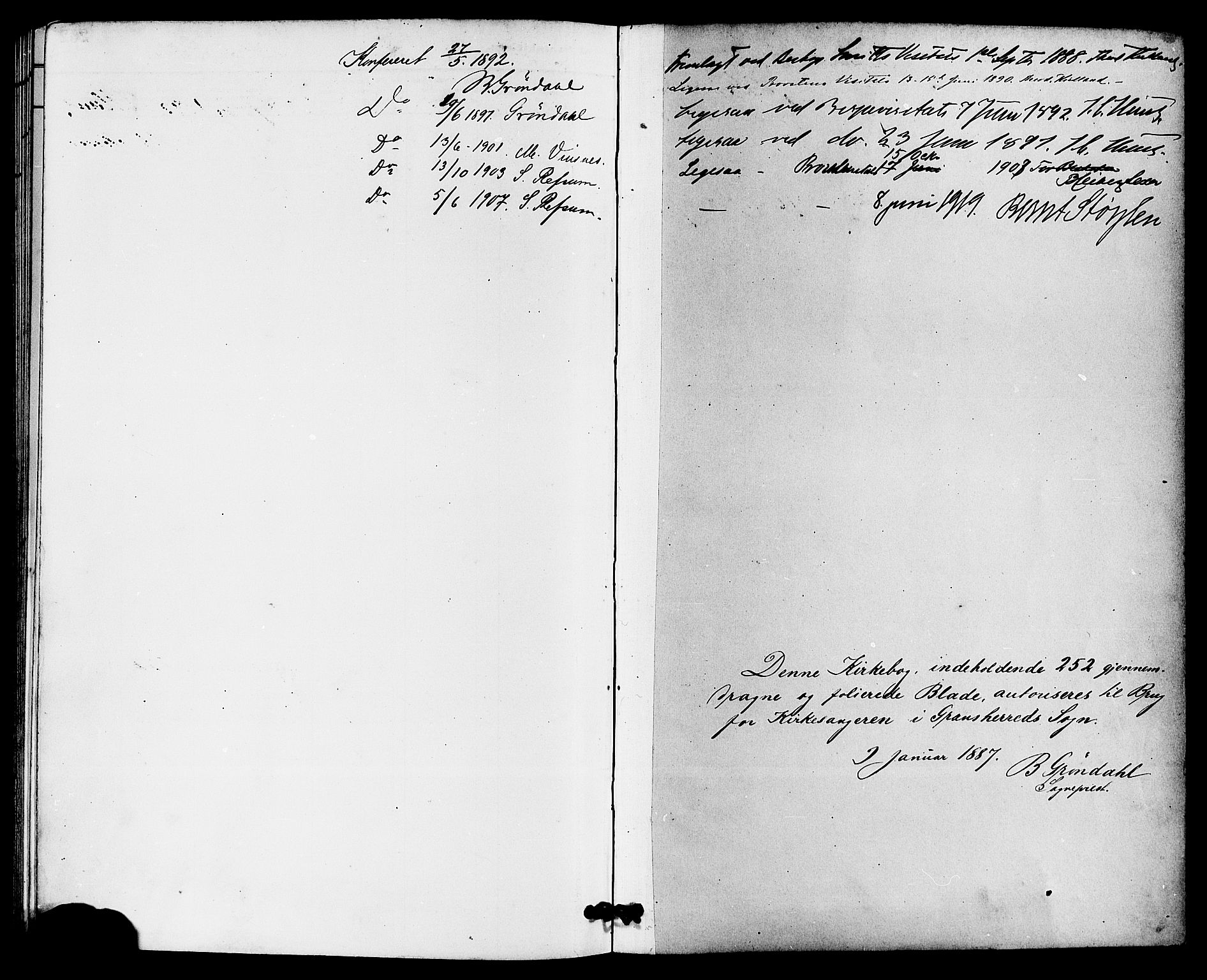 Gransherad kirkebøker, AV/SAKO-A-267/G/Ga/L0003: Parish register (copy) no. I 3, 1887-1915