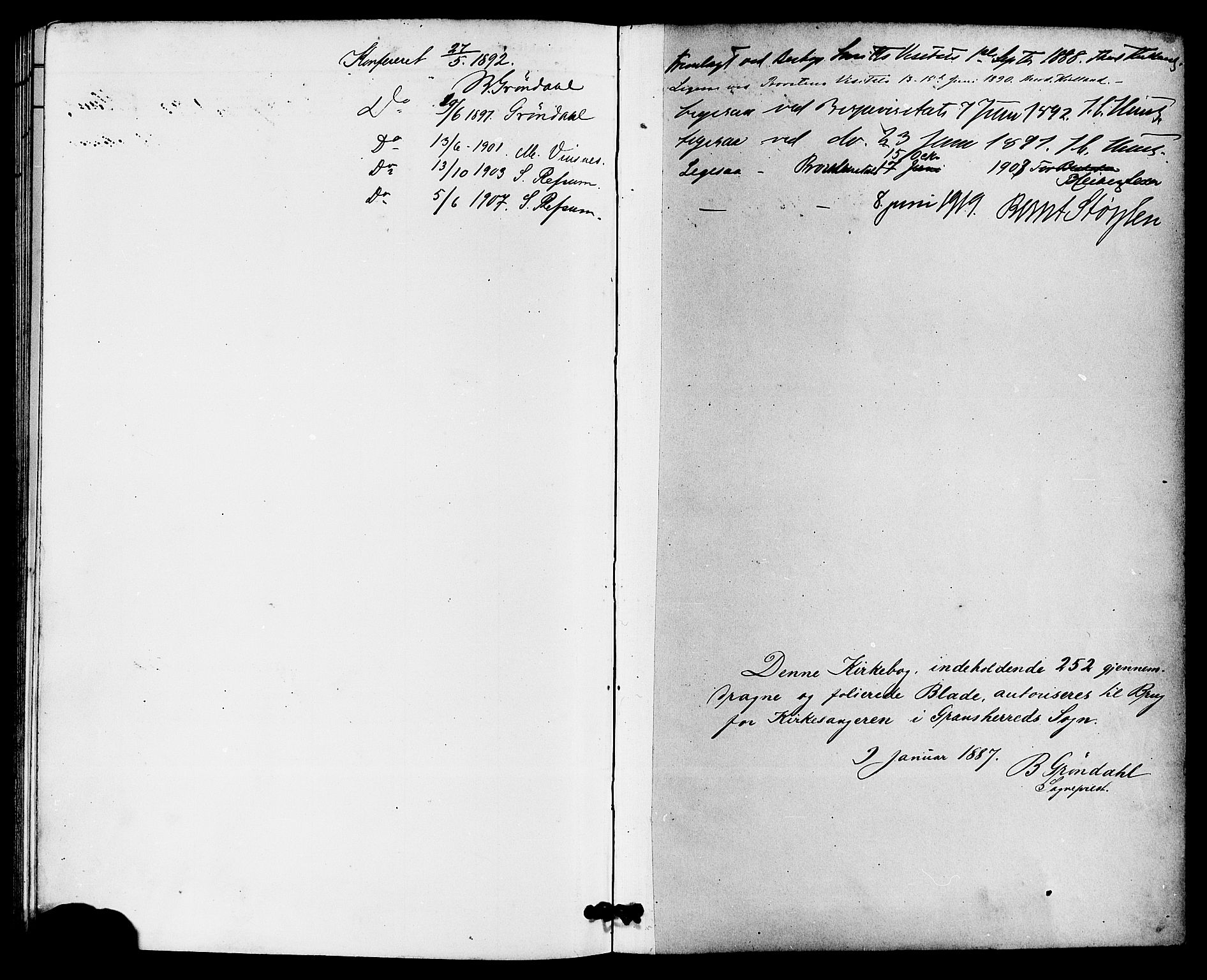 Gransherad kirkebøker, SAKO/A-267/G/Ga/L0003: Parish register (copy) no. I 3, 1887-1915