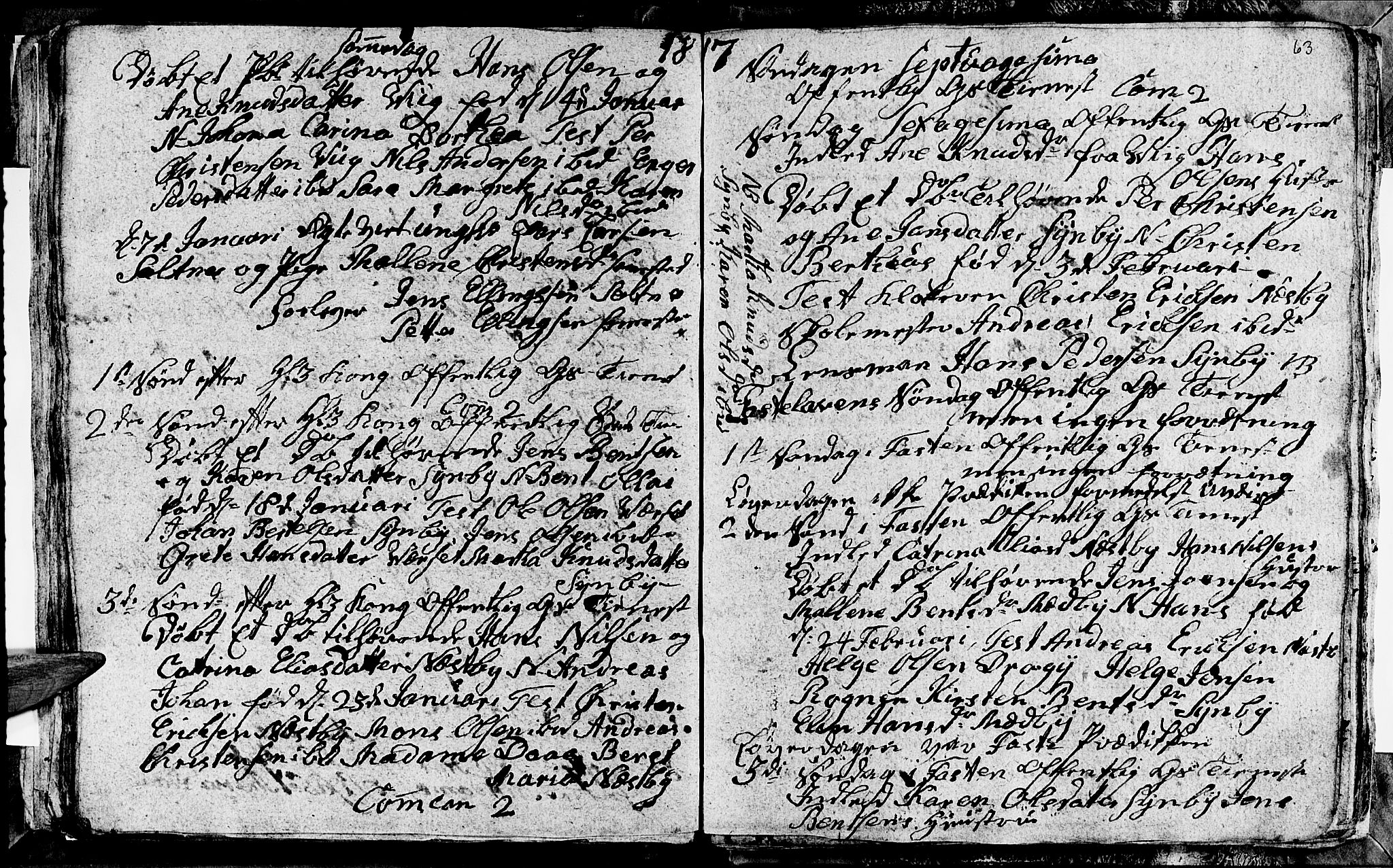 Ministerialprotokoller, klokkerbøker og fødselsregistre - Nordland, SAT/A-1459/847/L0675: Parish register (copy) no. 847C03, 1808-1820, p. 63