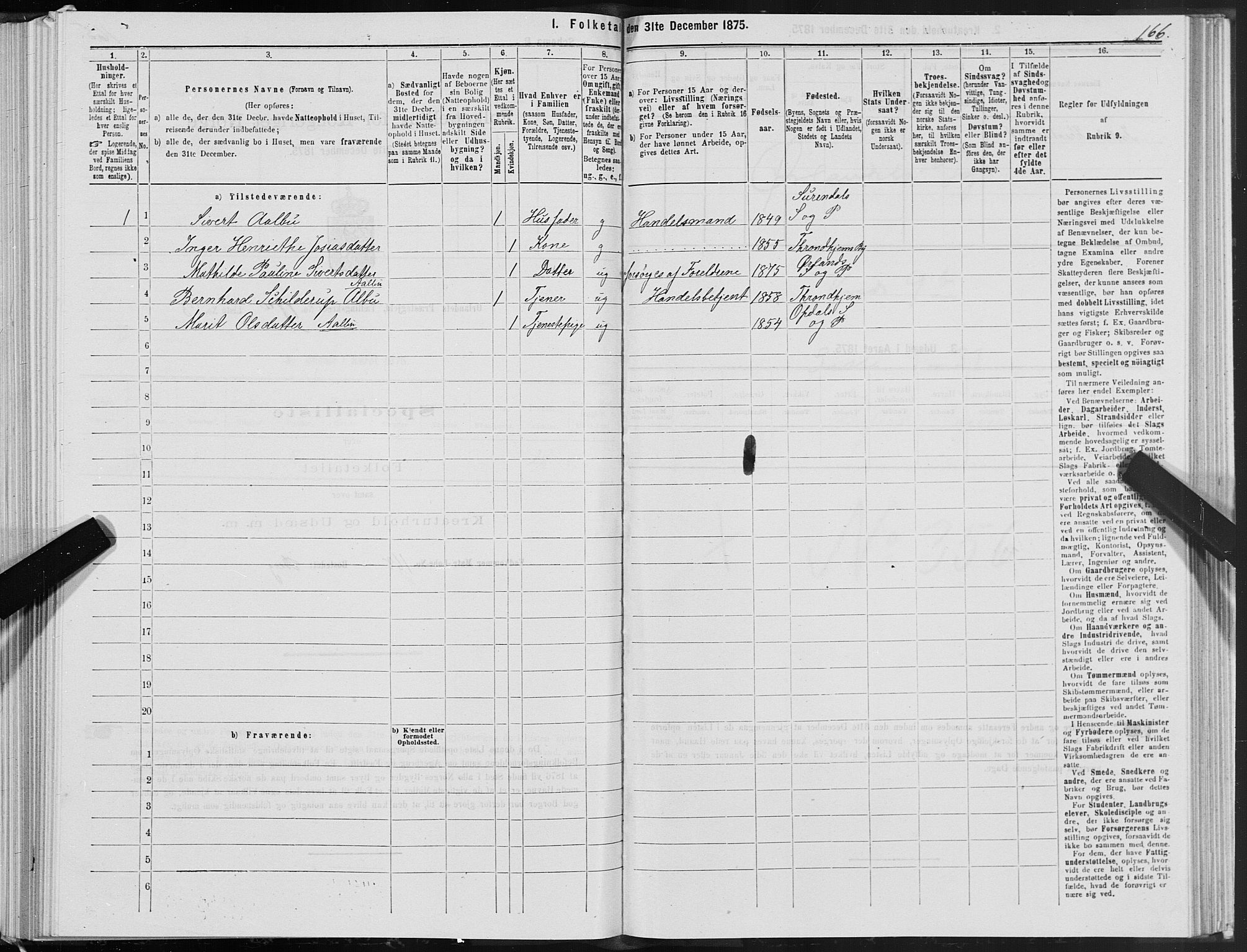 SAT, 1875 census for 1621P Ørland, 1875, p. 6166