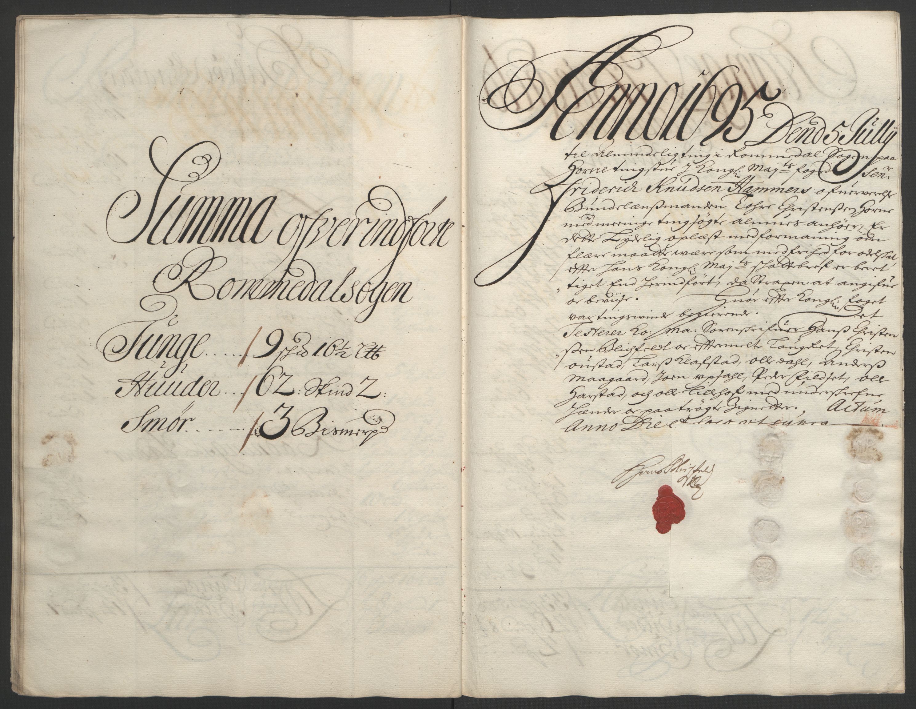 Rentekammeret inntil 1814, Reviderte regnskaper, Fogderegnskap, AV/RA-EA-4092/R16/L1036: Fogderegnskap Hedmark, 1695-1696, p. 212