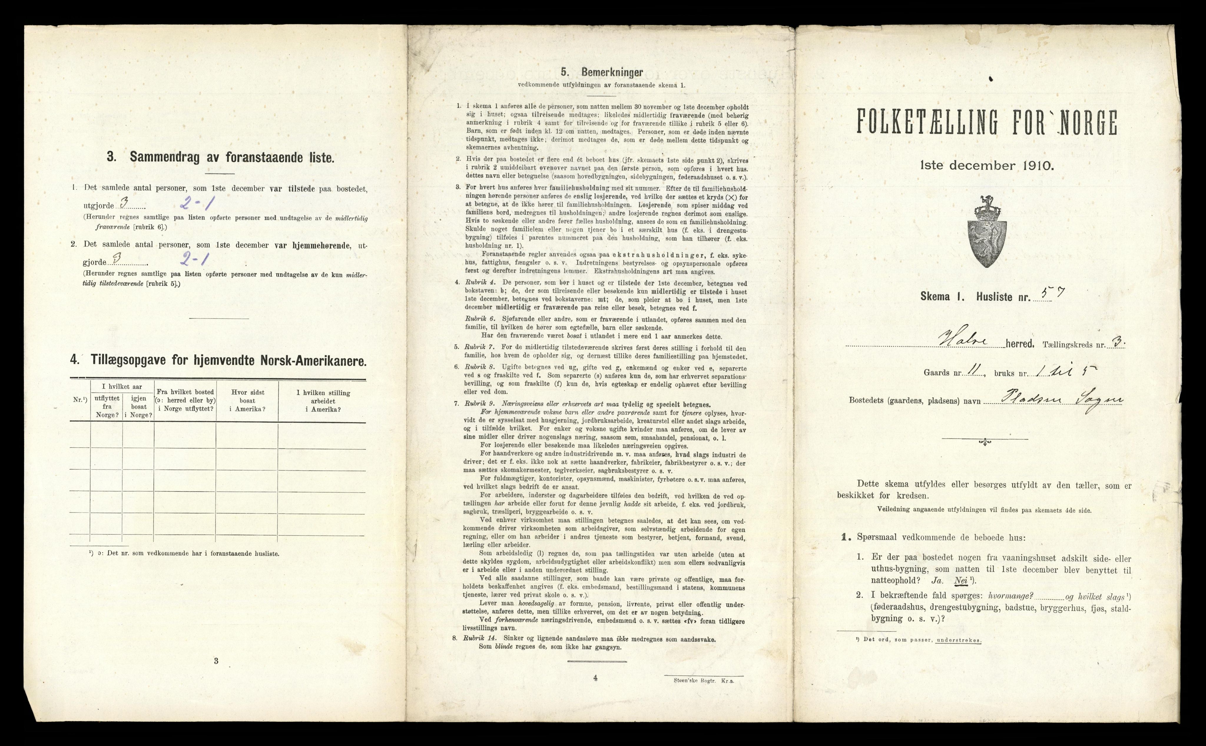 RA, 1910 census for Halsa, 1910, p. 271