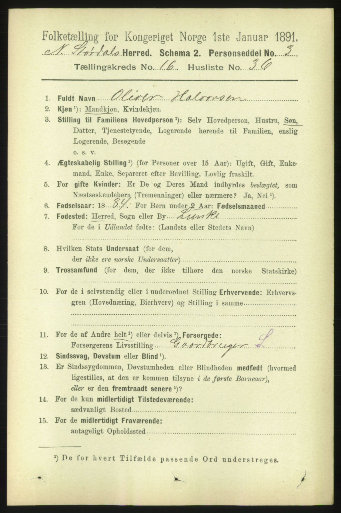 RA, 1891 census for 1714 Nedre Stjørdal, 1891, p. 7743