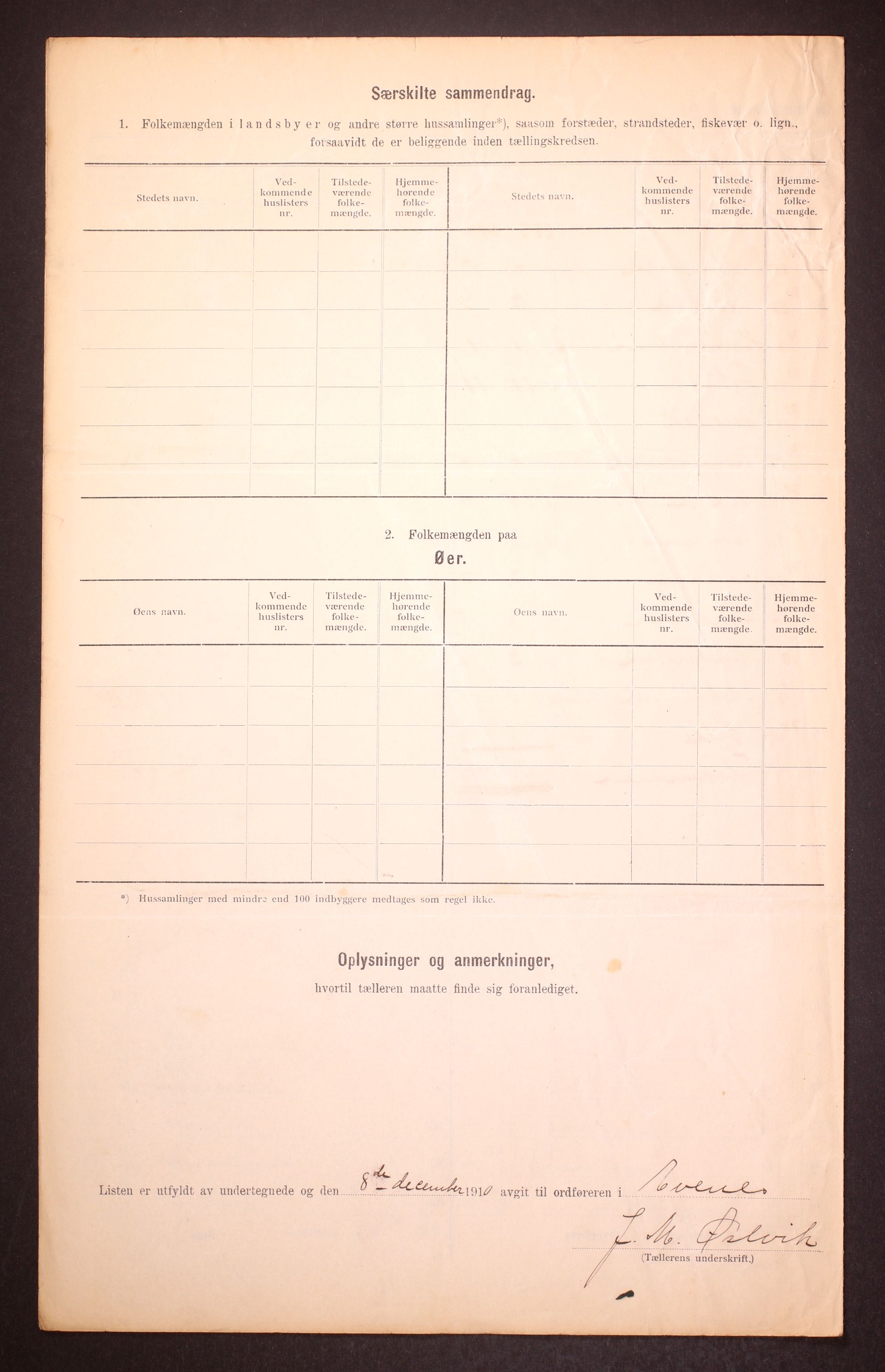 RA, 1910 census for Evenes, 1910, p. 33